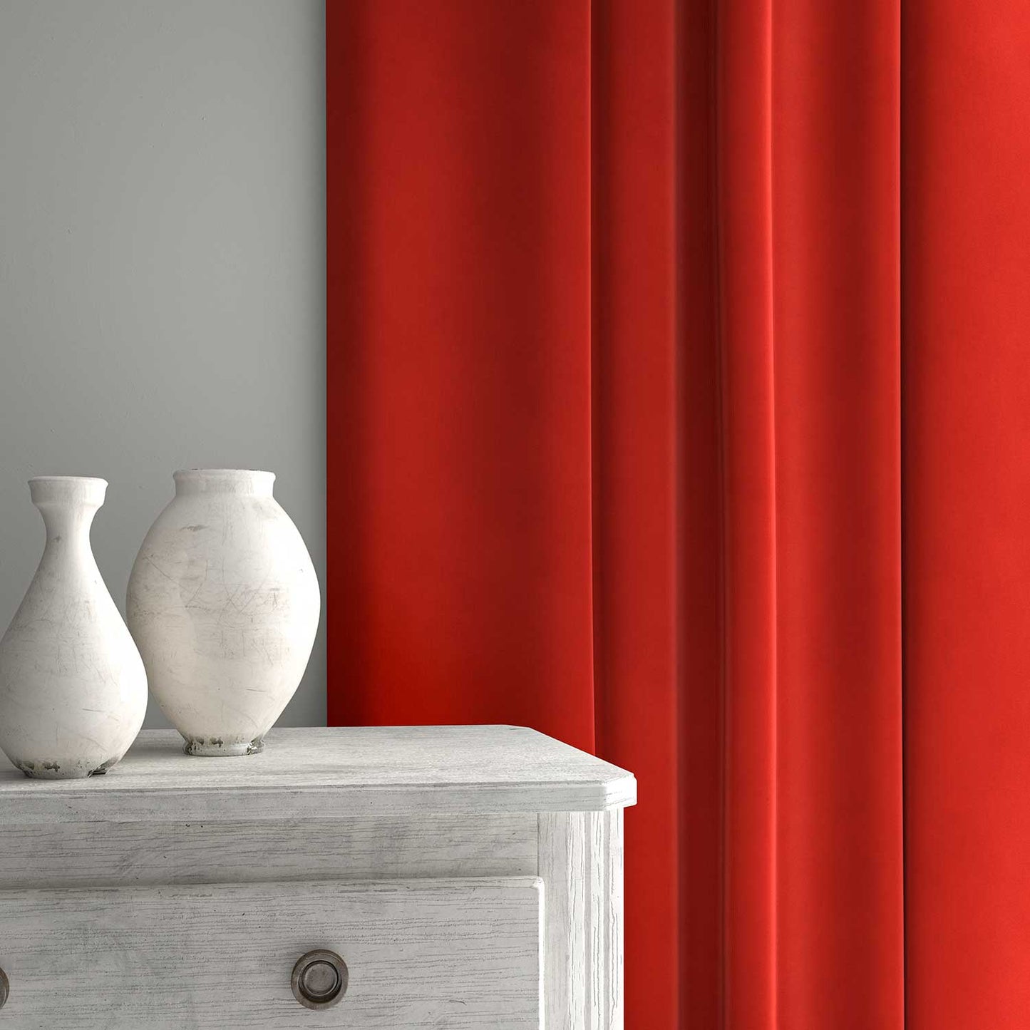 Linwood Tango Velvet Tomato FR Made to Measure Curtains