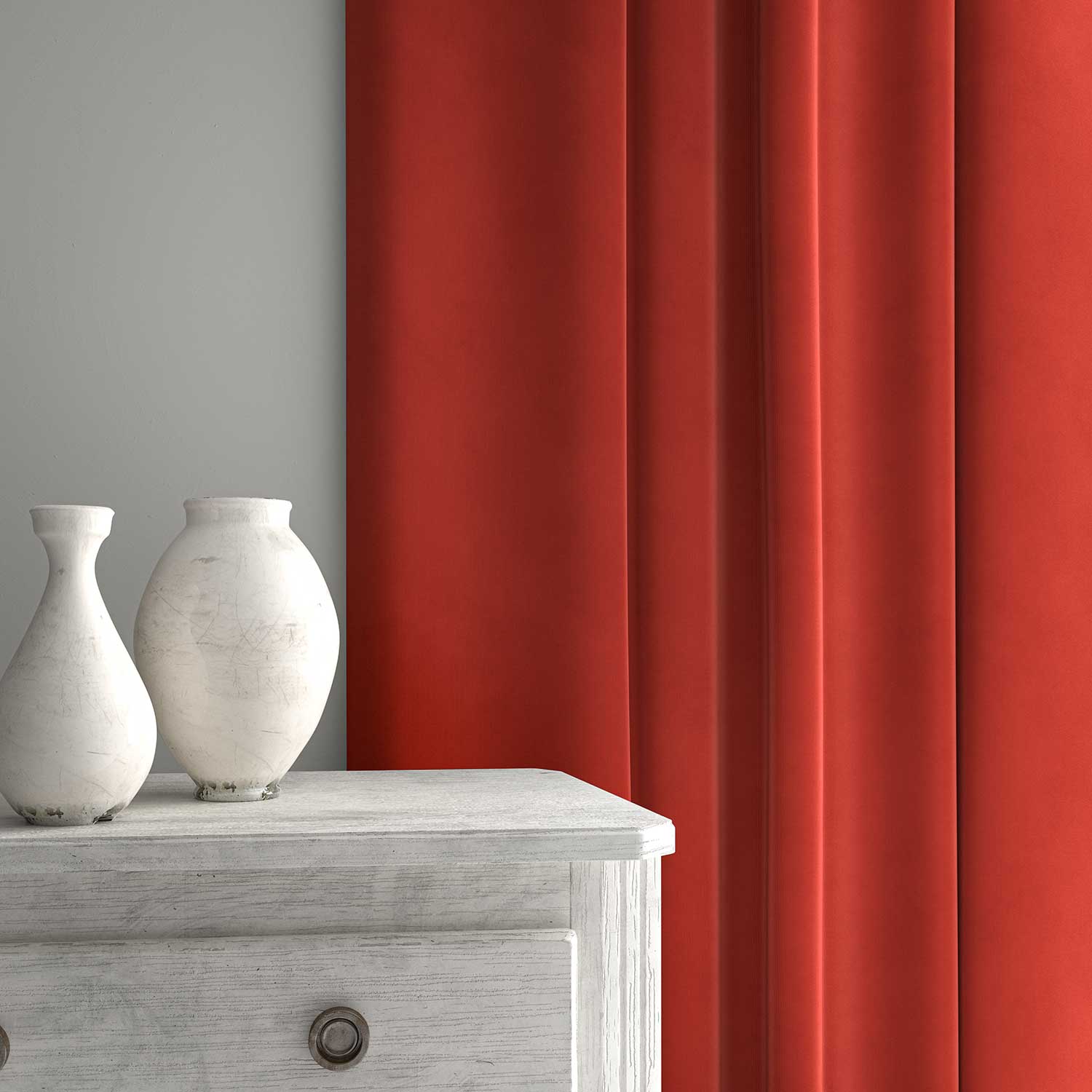 Linwood Tango Velvet Terracotta FR Made to Measure Curtains