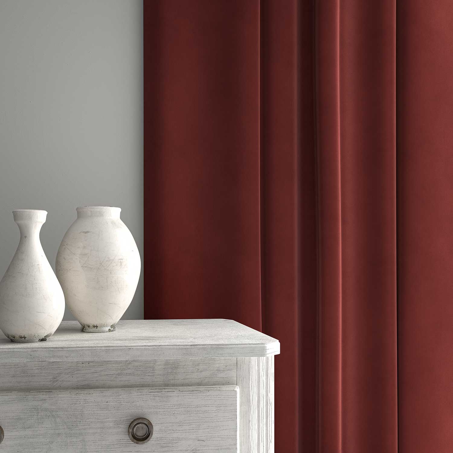 Linwood Tango Velvet Rhubarb FR Made to Measure Curtains
