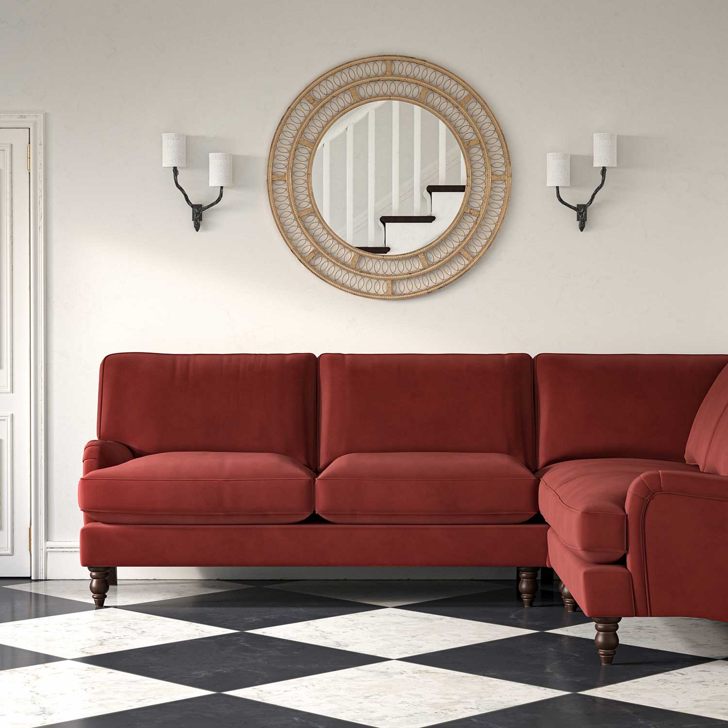 Linwood Tango Velvet Rhubarb FR Made to Measure Curtains