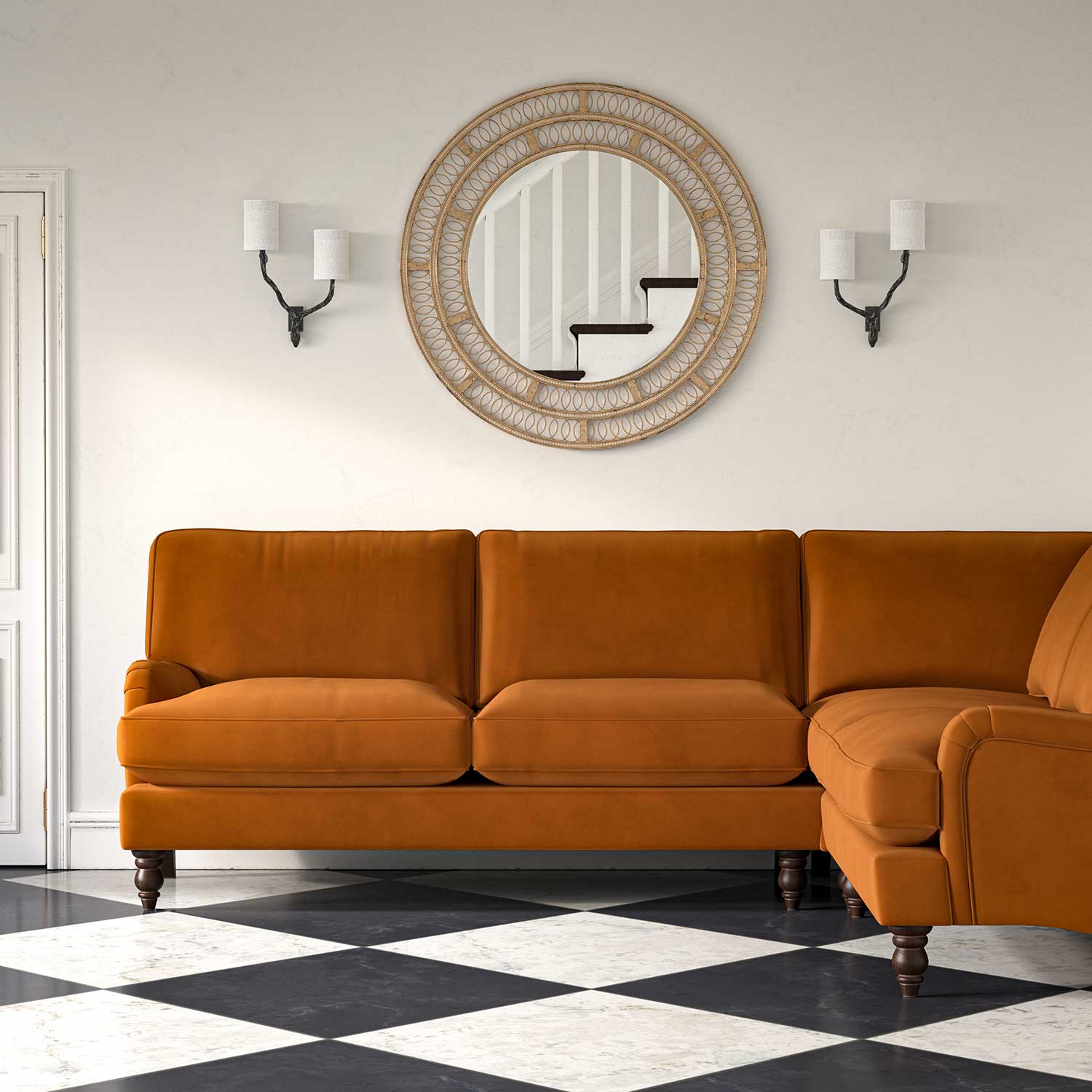 Linwood Tango Velvet Sienna FR Made to Measure Curtains
