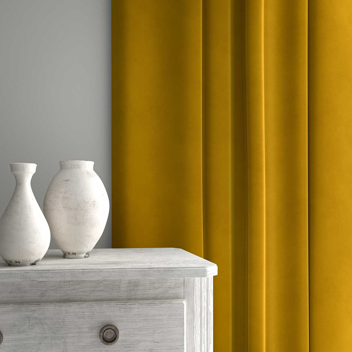 Linwood Tango Velvet Ochre FR Made to Measure Curtains