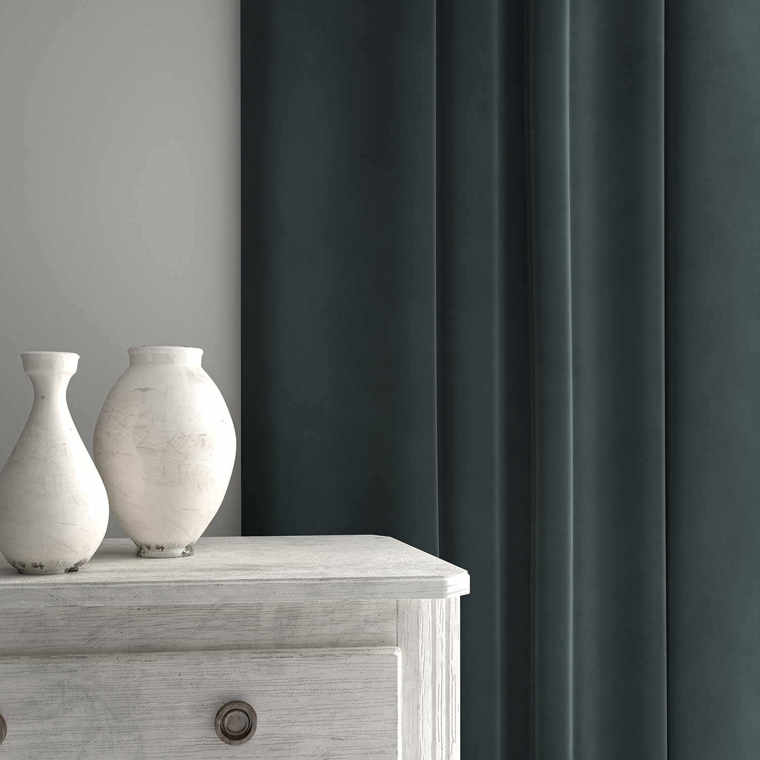 Linwood Tango Velvet Aegean FR Made to Measure Curtains