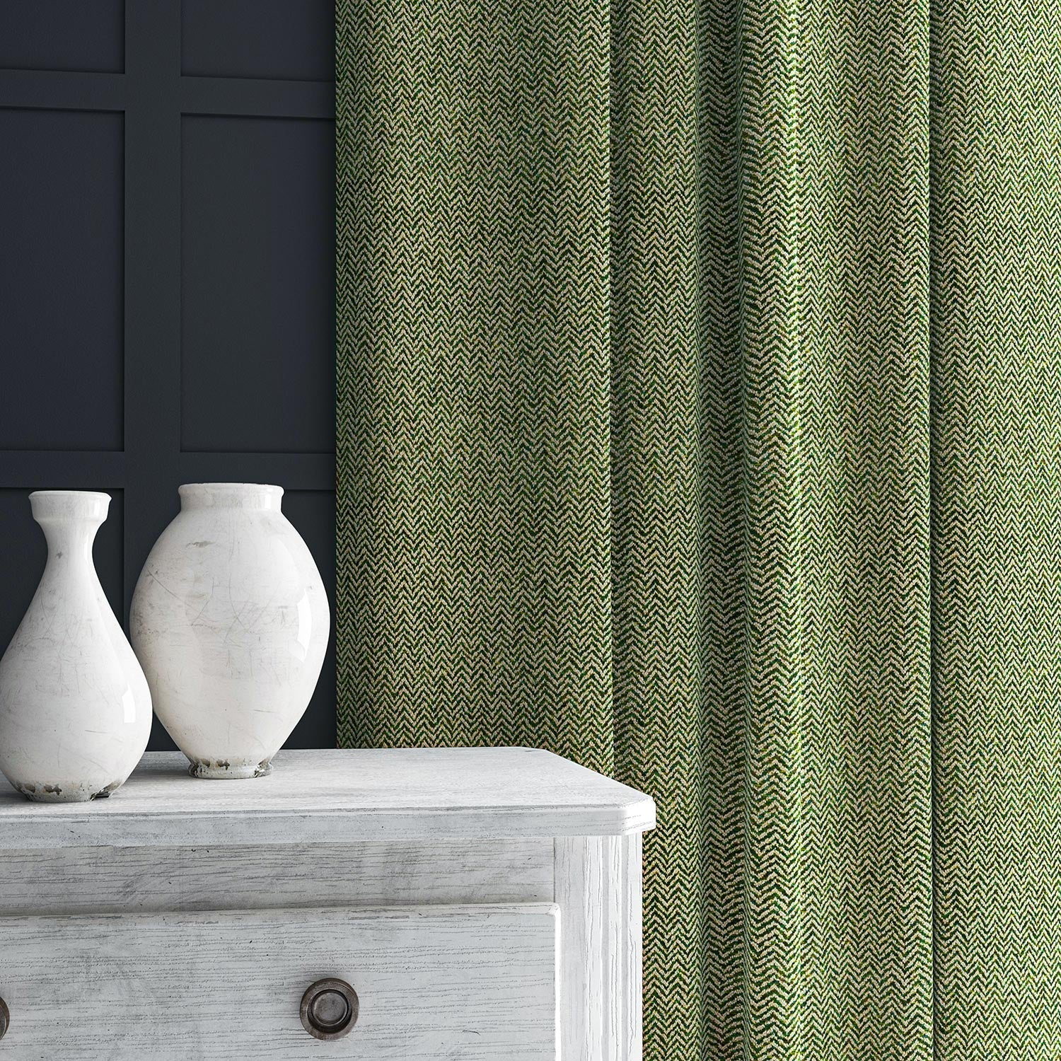 Linwood Chicane Forest FR Made to Measure Curtains