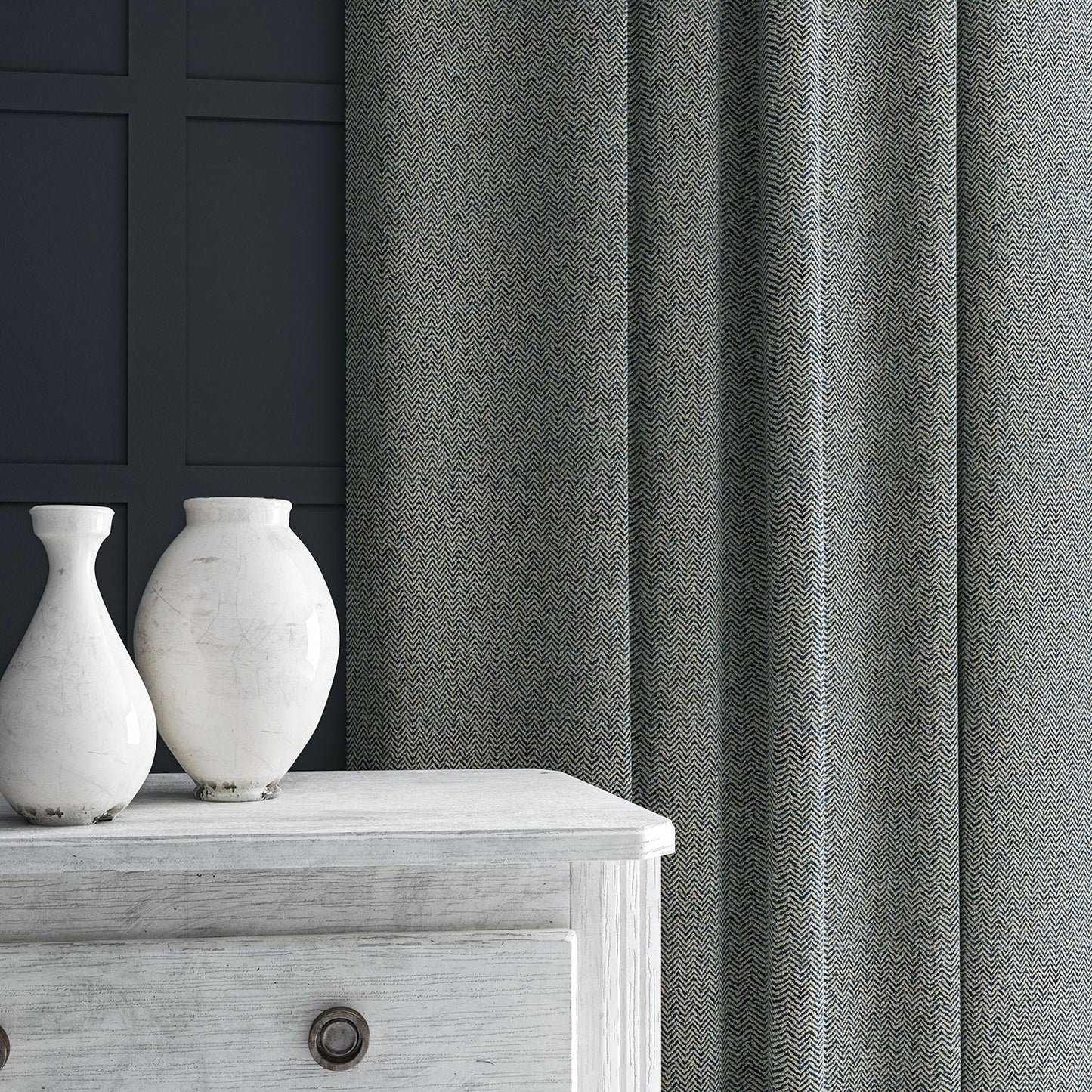 Linwood Chicane Navy Made to Measure Curtains