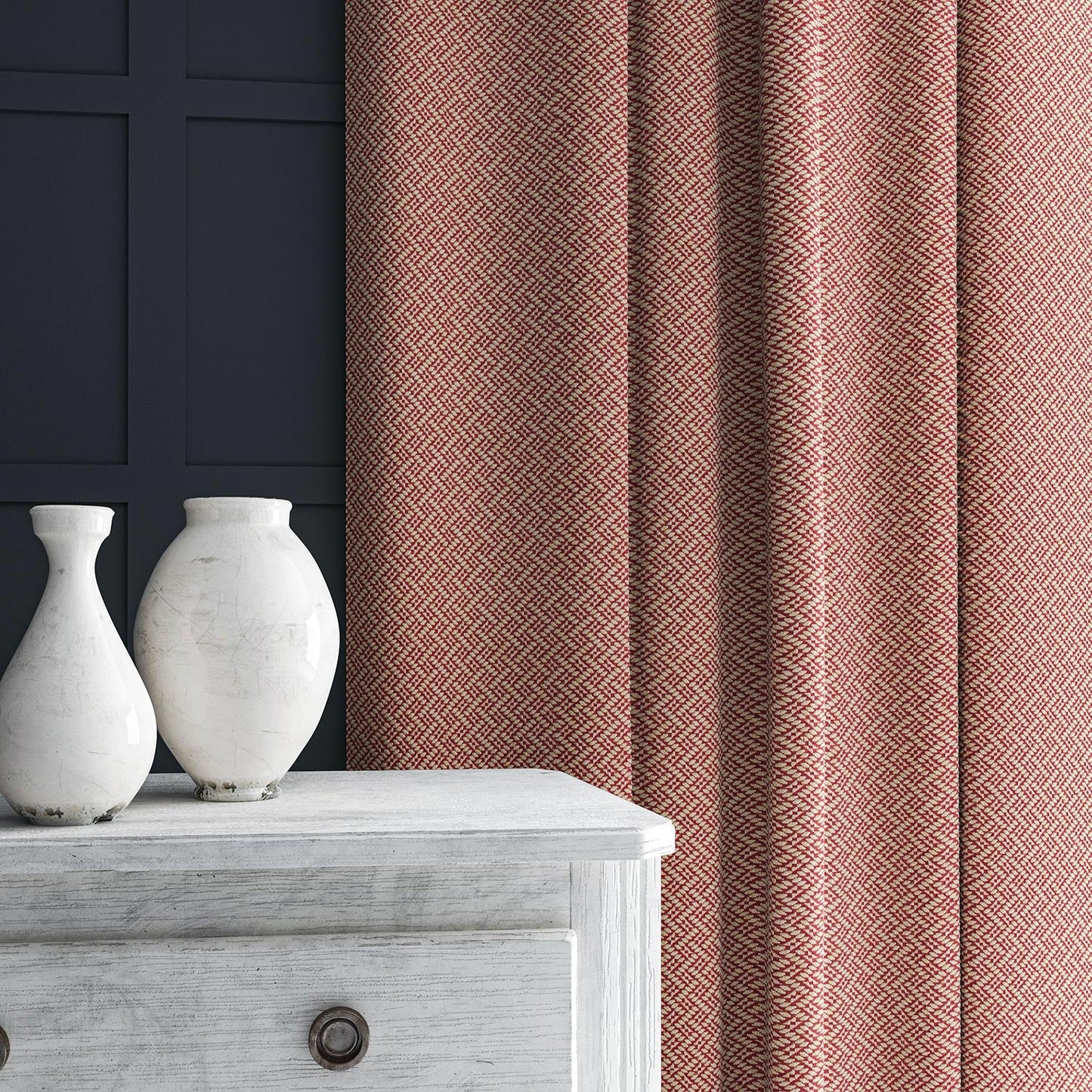 Linwood Pivot Vermillion Made to Measure Curtains