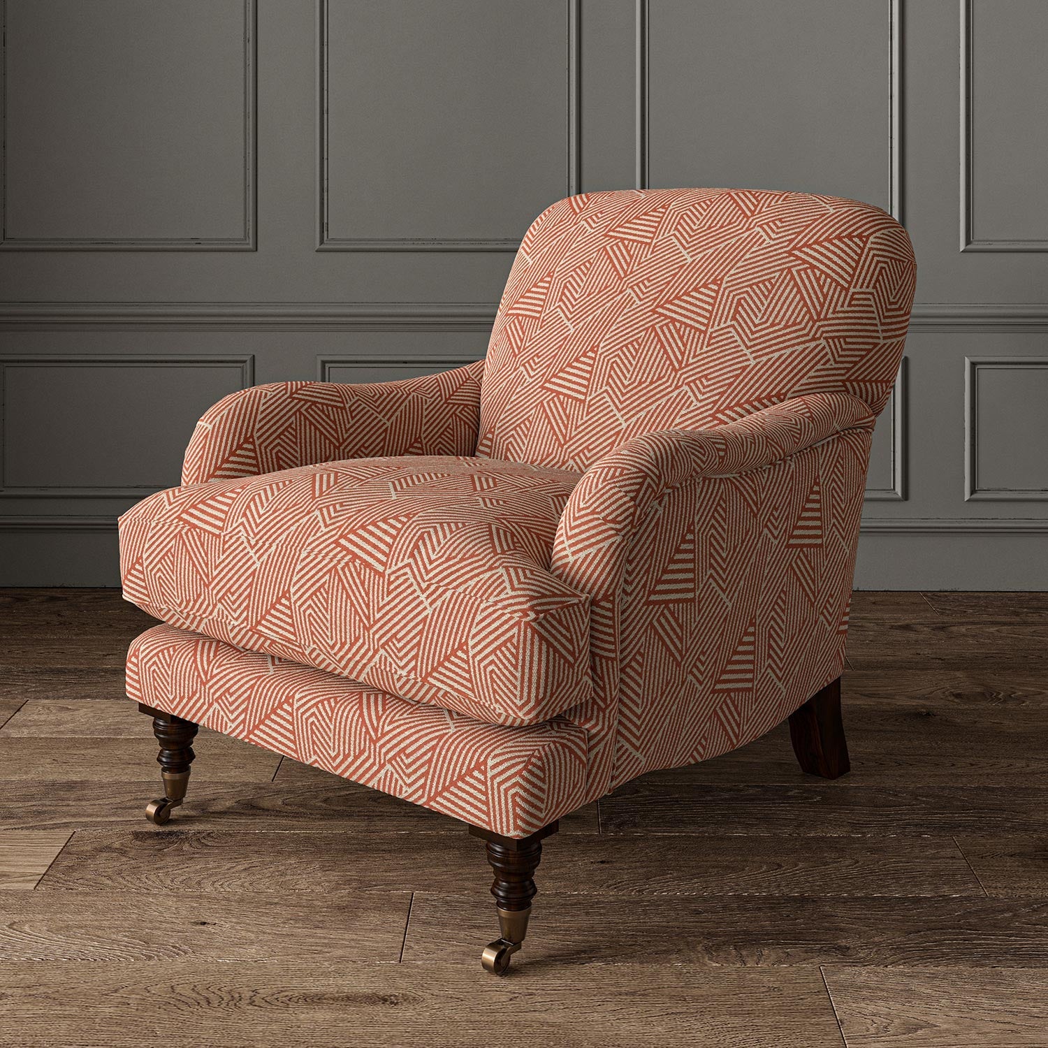 Linwood Sashay Cantaloupe FR Made to Measure Curtains