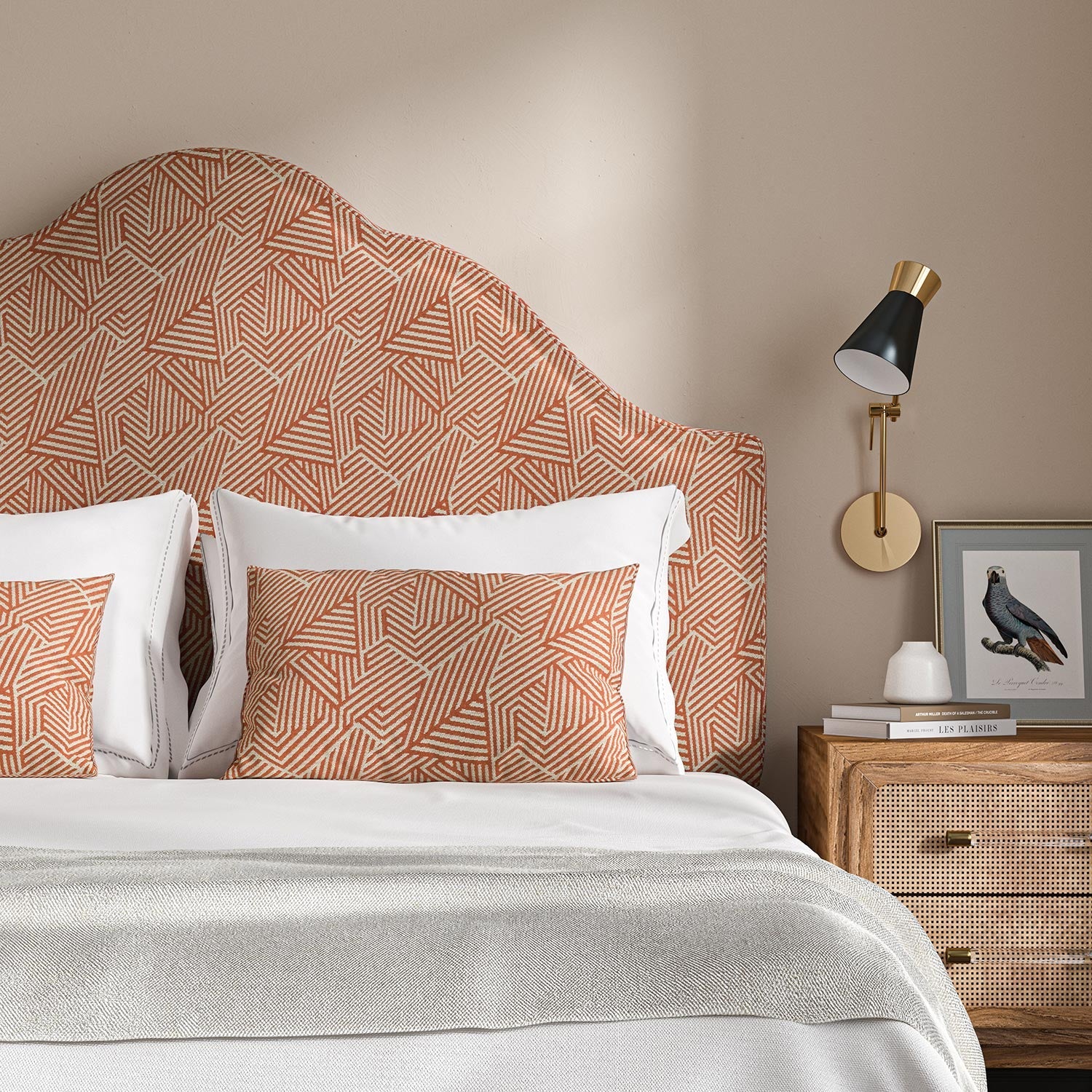 Linwood Sashay Cantaloupe FR Made to Measure Curtains