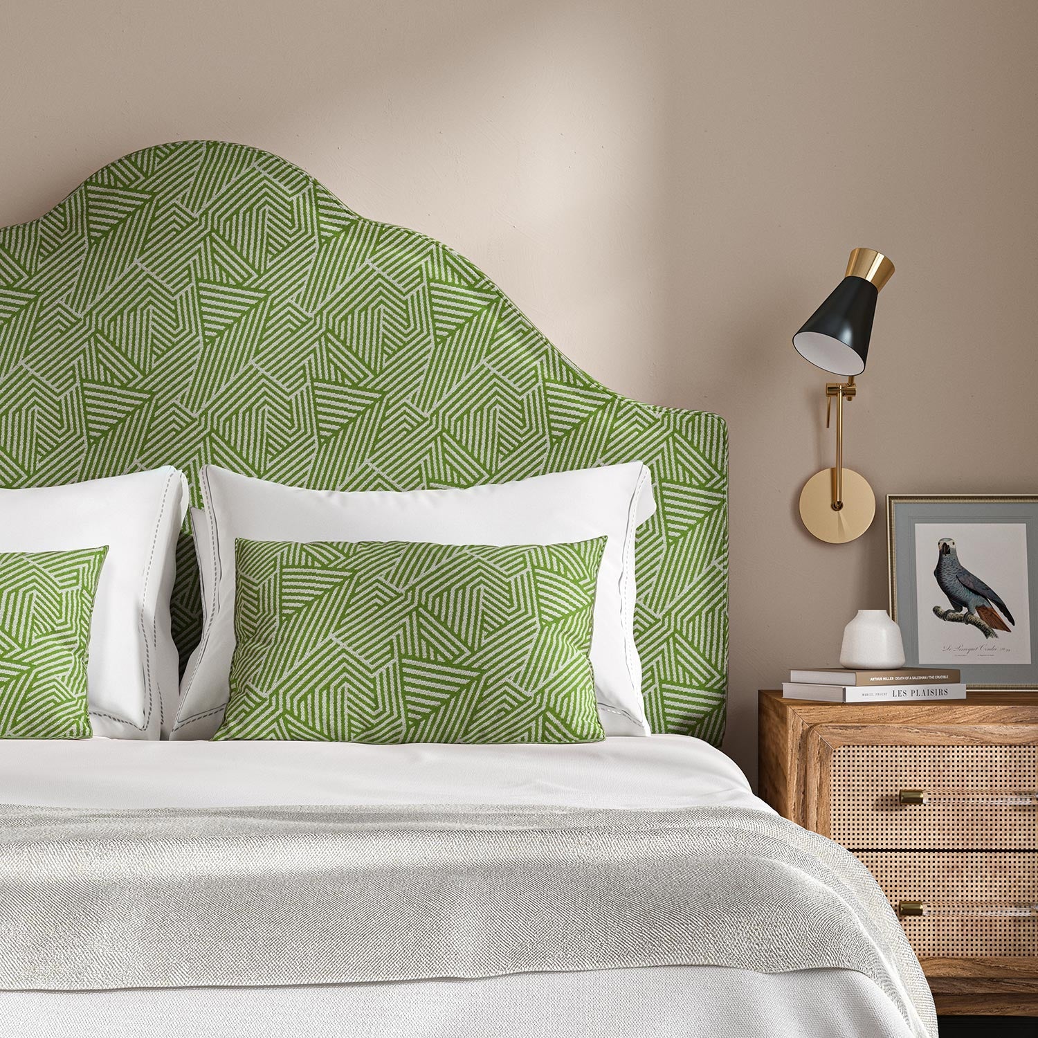 Linwood Sashay Spring Green Made to Measure Curtains