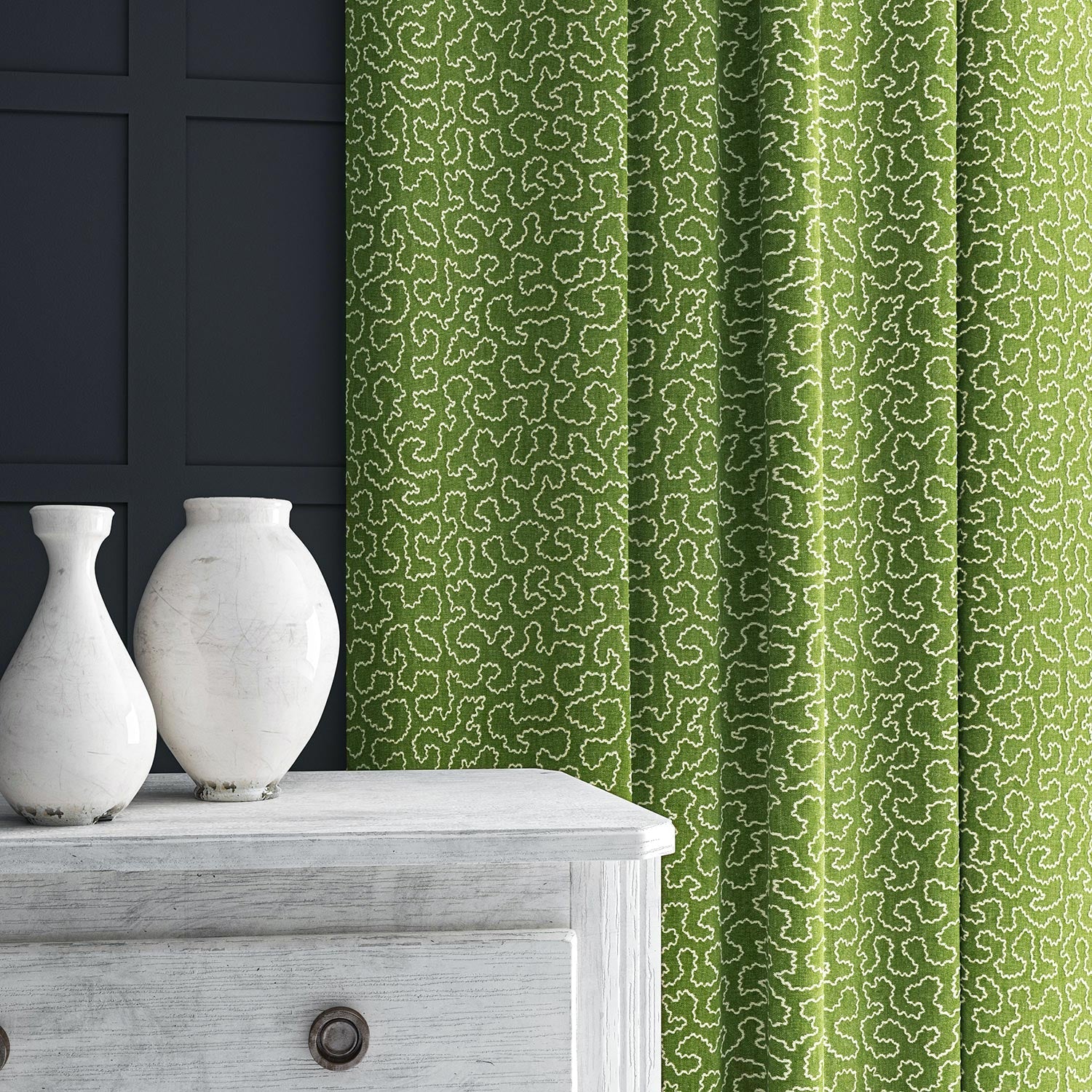 Linwood Wiggle Avocado Made to Measure Curtains