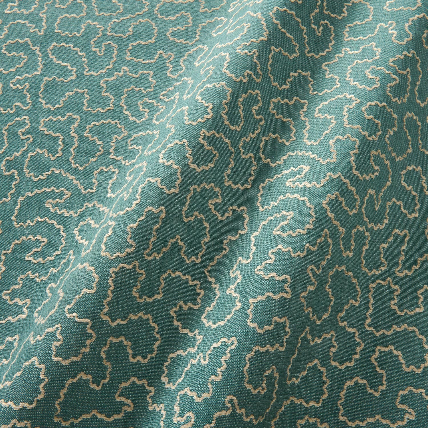 Linwood Wiggle Cyan Made to Measure Curtains