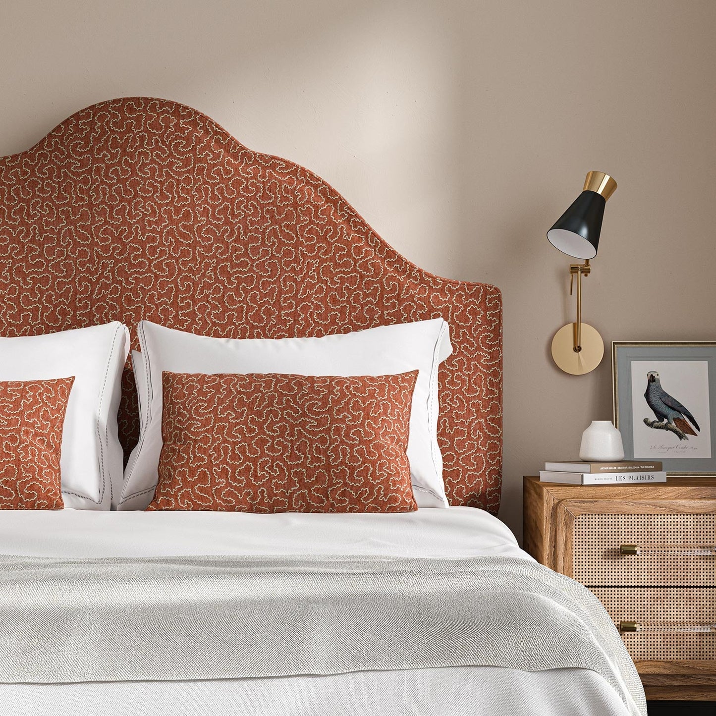 Linwood Wiggle Carmine Made to Measure Curtains
