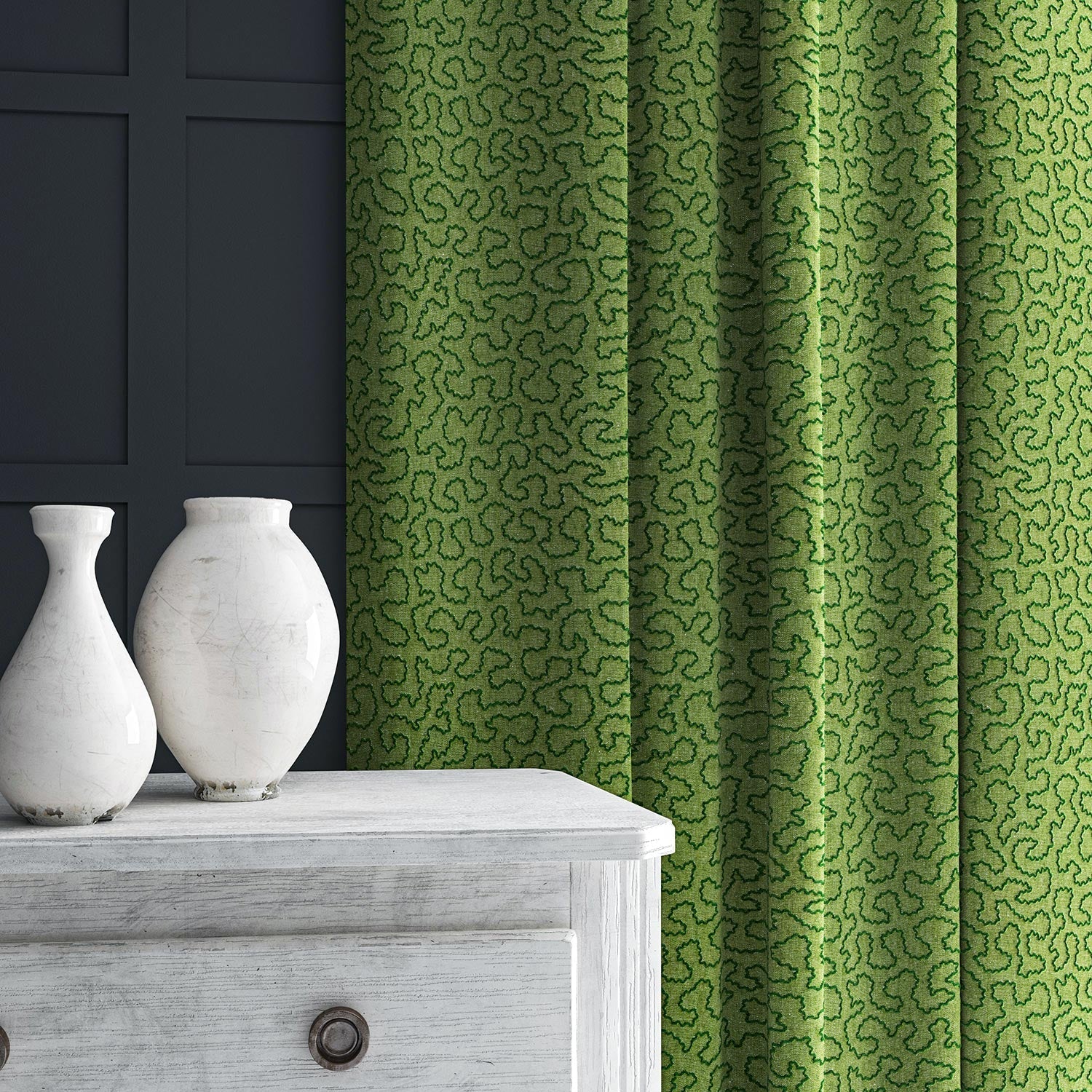 Linwood Wiggle Fern FR Made to Measure Curtains