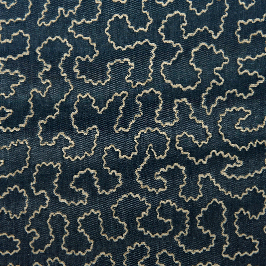 Linwood Wiggle Indigo Made to Measure Curtains