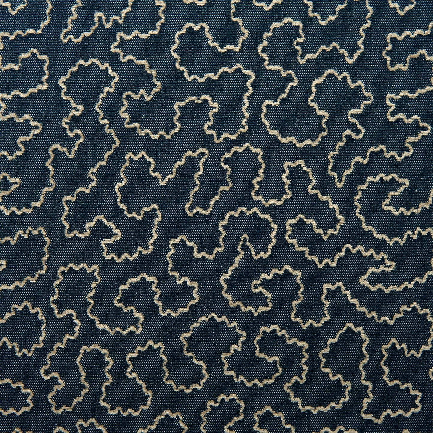 Linwood Wiggle Indigo FR Made to Measure Curtains