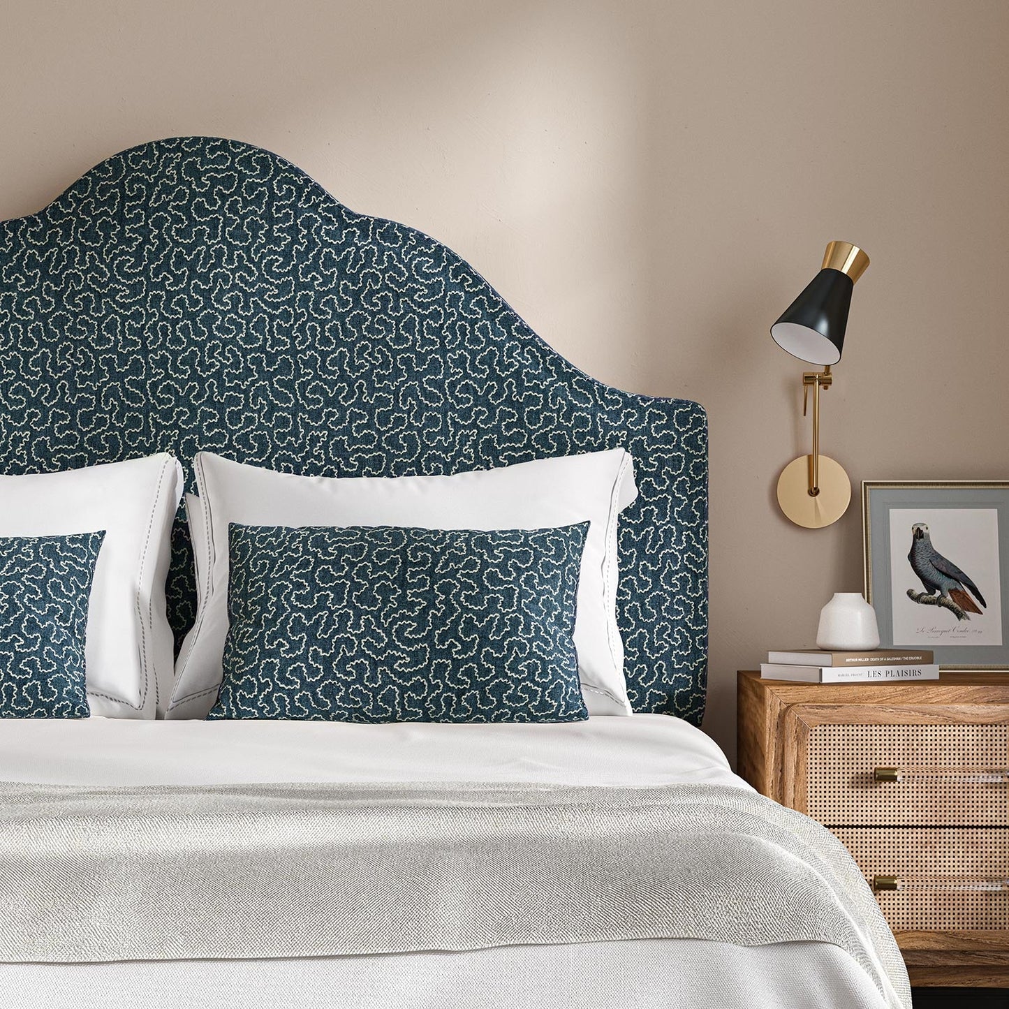 Linwood Wiggle Indigo Made to Measure Curtains