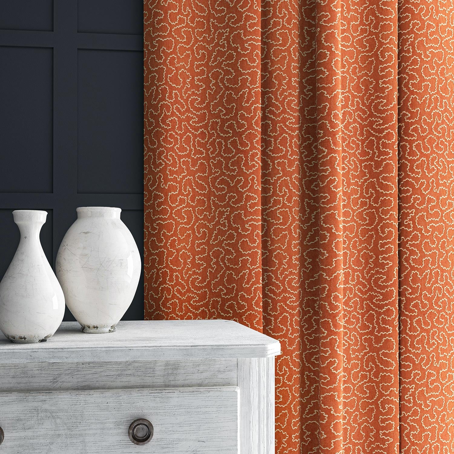 Linwood Wiggle Marmalade FR Made to Measure Curtains