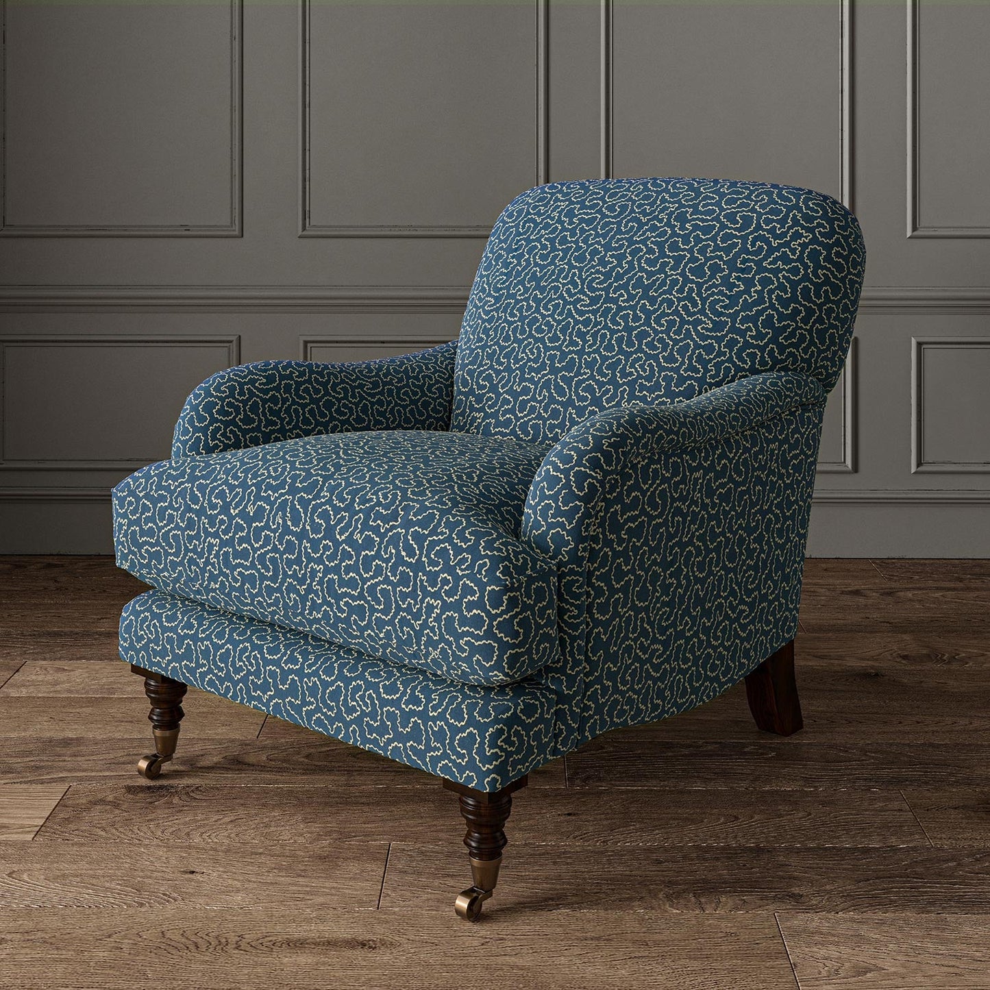 Linwood Wiggle Regal Blue FR Made to Measure Curtains