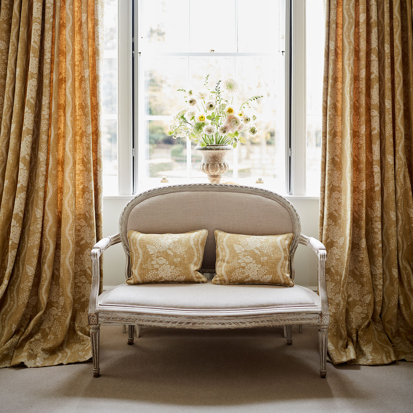 Linwood Arley Golden FR Made to Measure Curtains