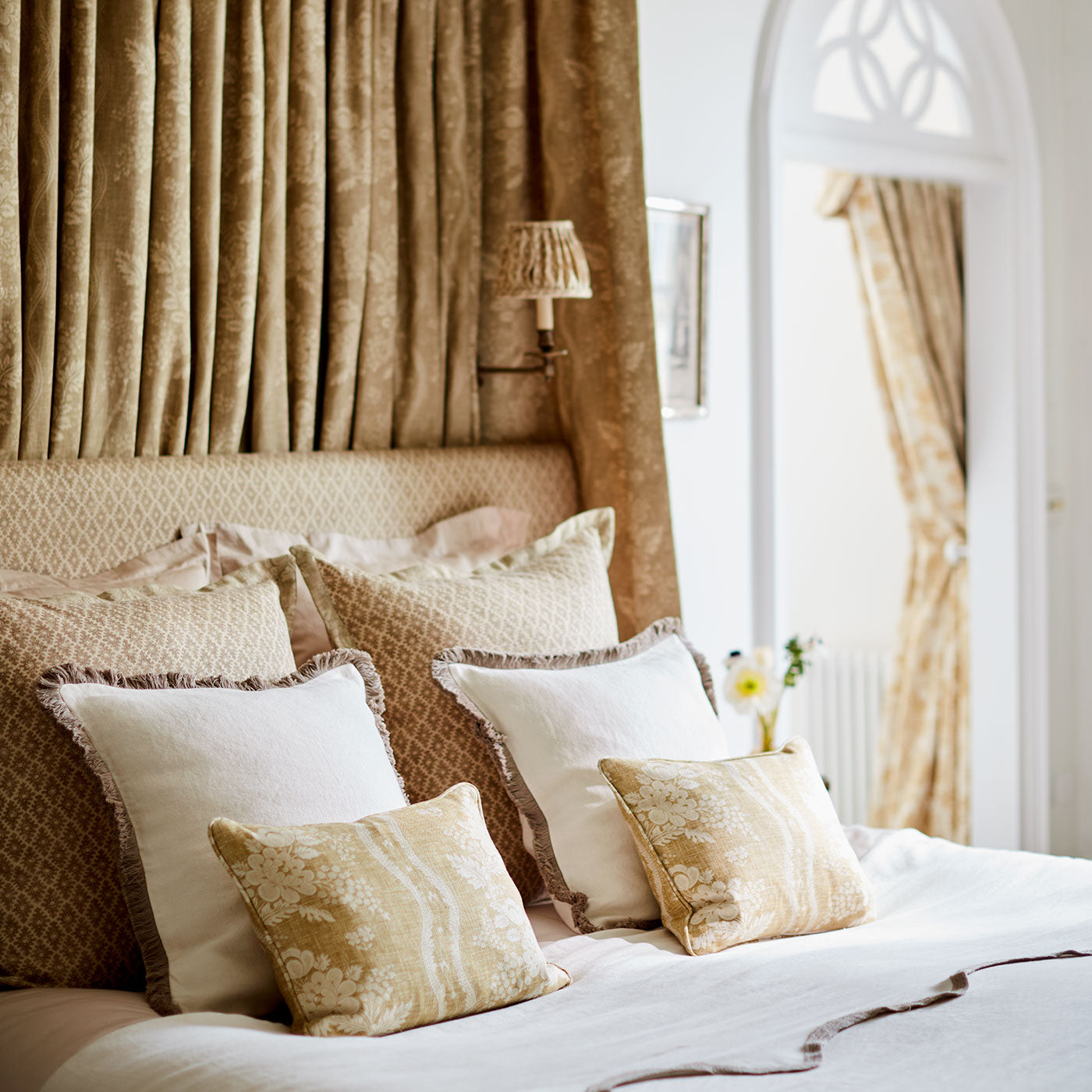Linwood Ashfield Maize FR Made to Measure Curtains