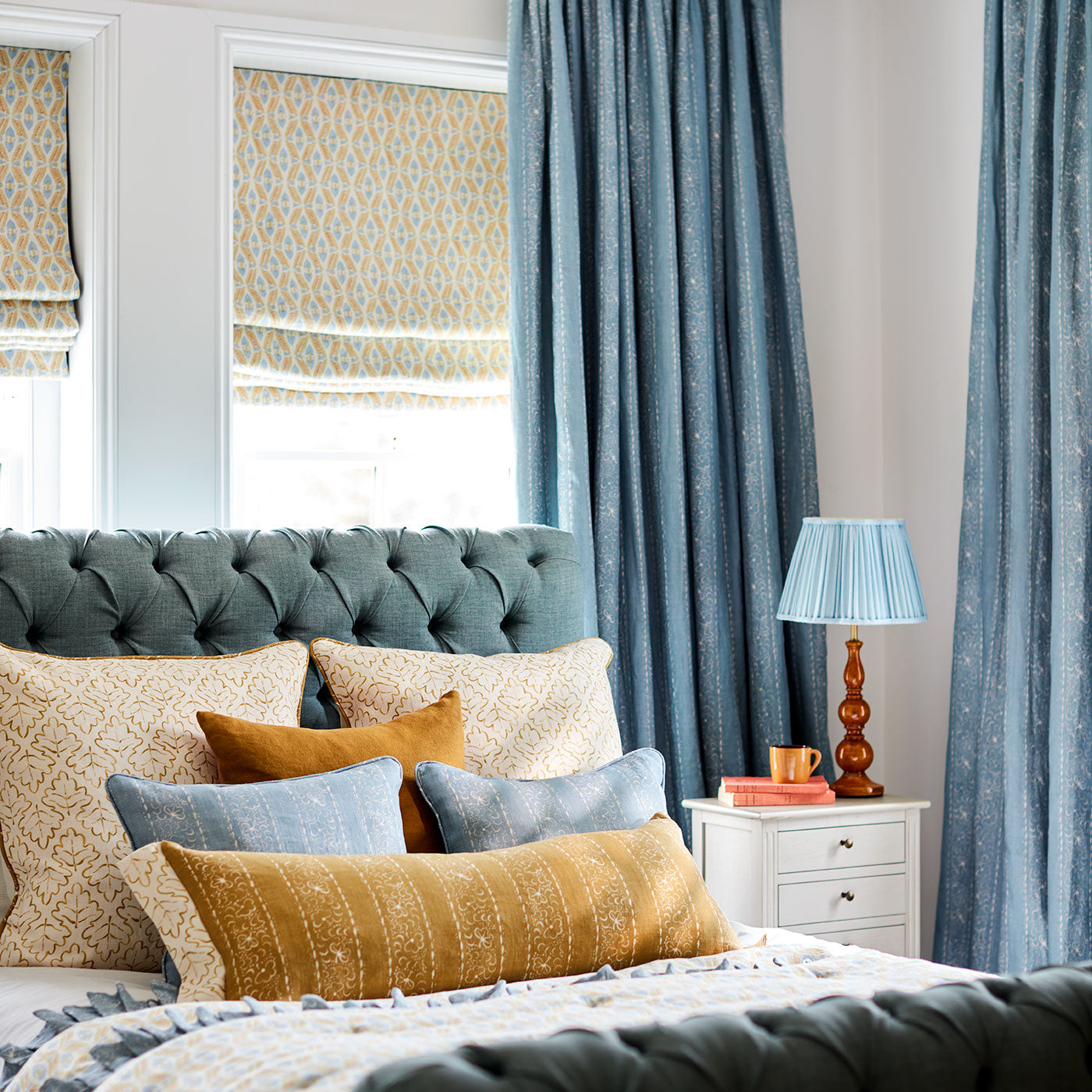 Linwood Fortune Teller Cornflower FR Made to Measure Curtains