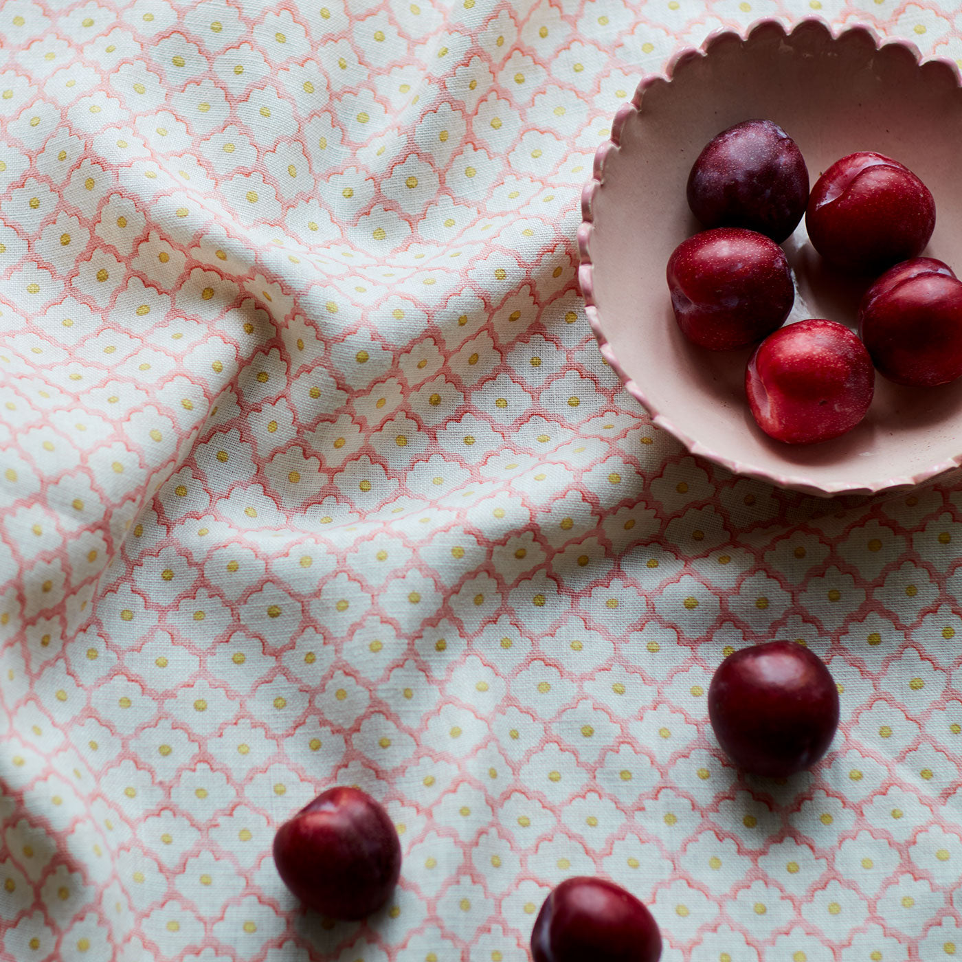 Linwood Buttons Pink Icing FR Made to Measure Curtains