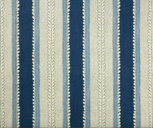 Ultramarine - Dimity Stripe Linen by Linwood fabric