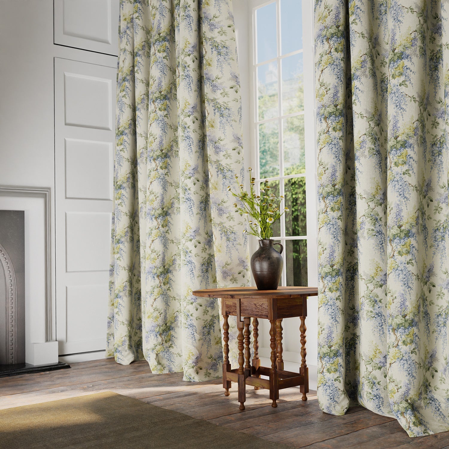 Linwood Vita Blue Yellow Made to Measure Curtains