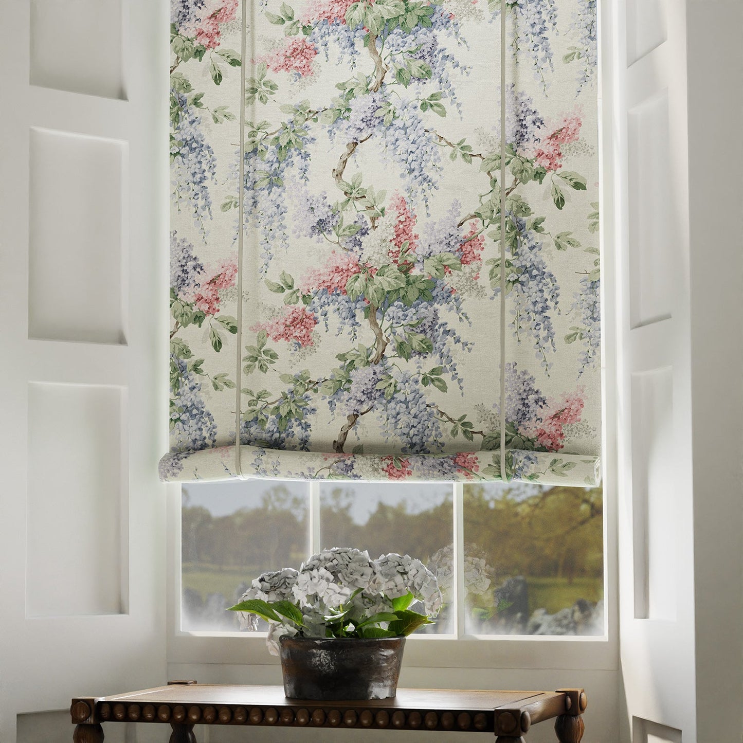 Linwood Vita Pink Blue FR Made to Measure Curtains