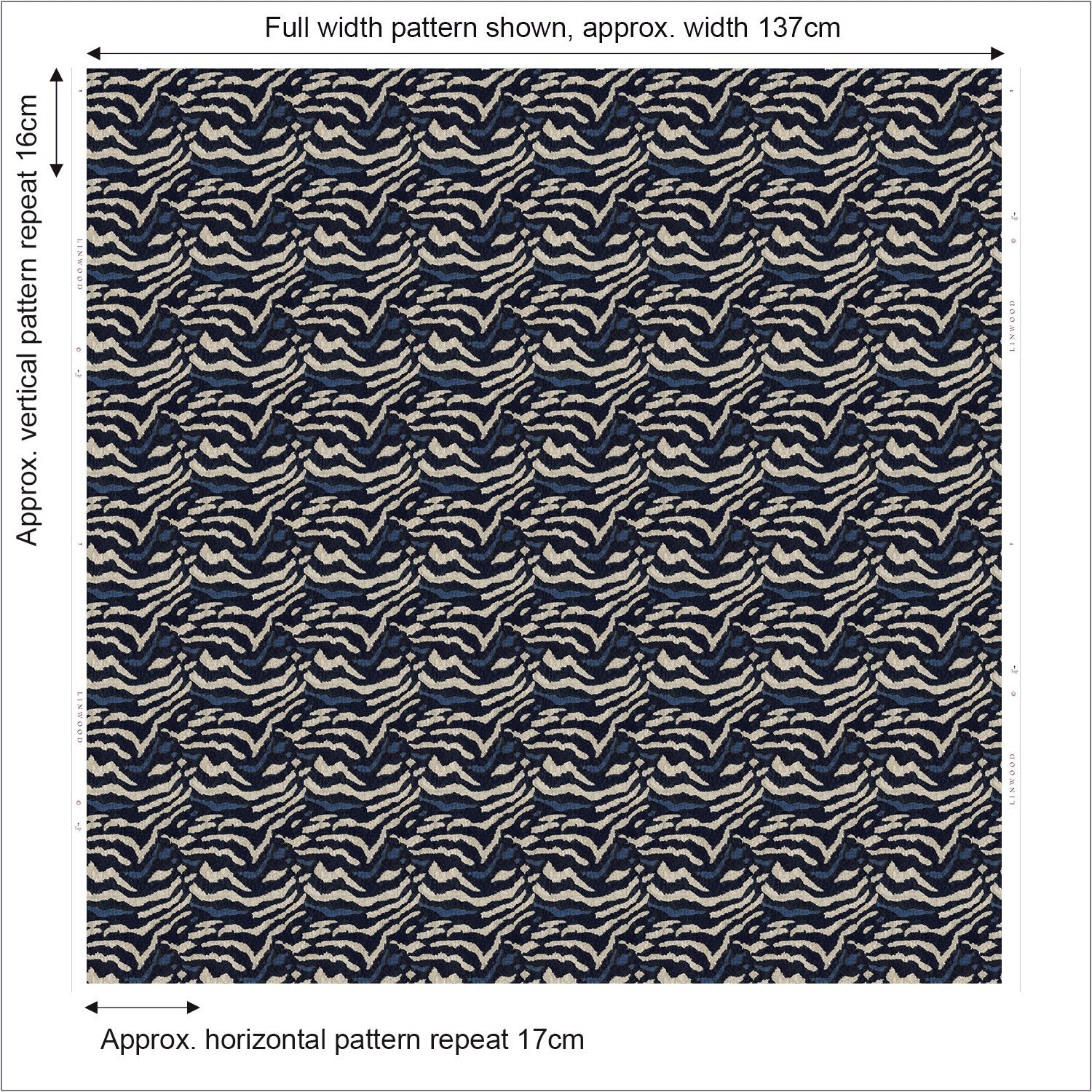 Linwood Wild Navy FR Made to Measure Curtains