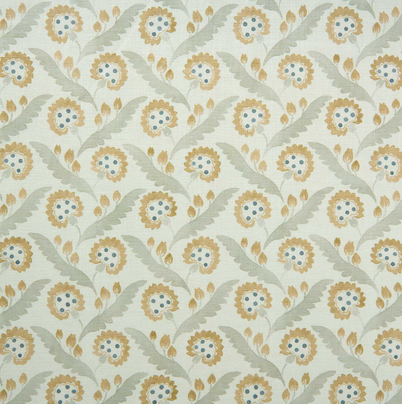 Wheat - Polly, Flori Collection by Linwood linen fabric