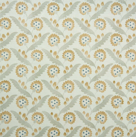 Wheat - Polly, Flori Collection by Linwood linen fabric