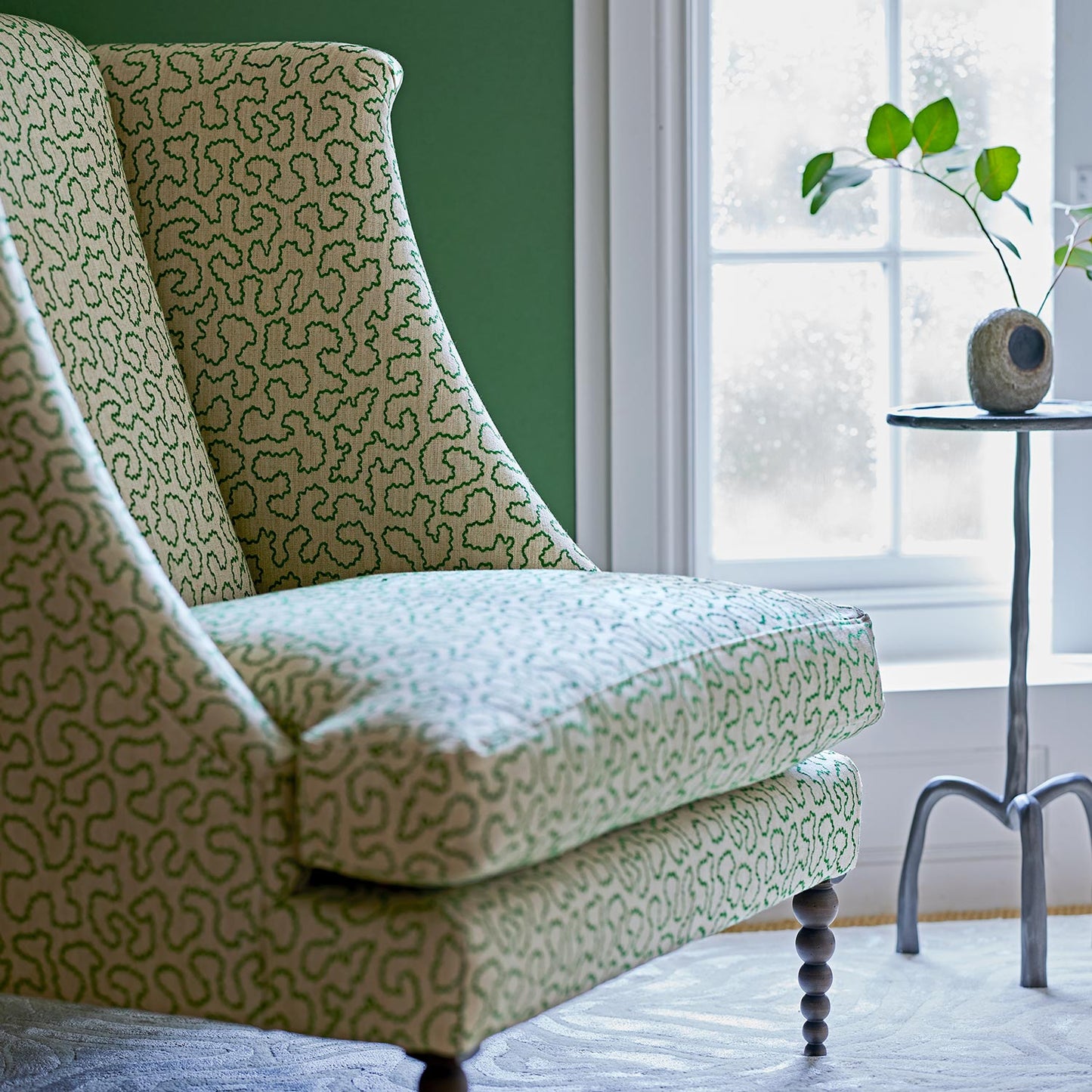 Linwood Wiggle Emerald FR Made to Measure Curtains