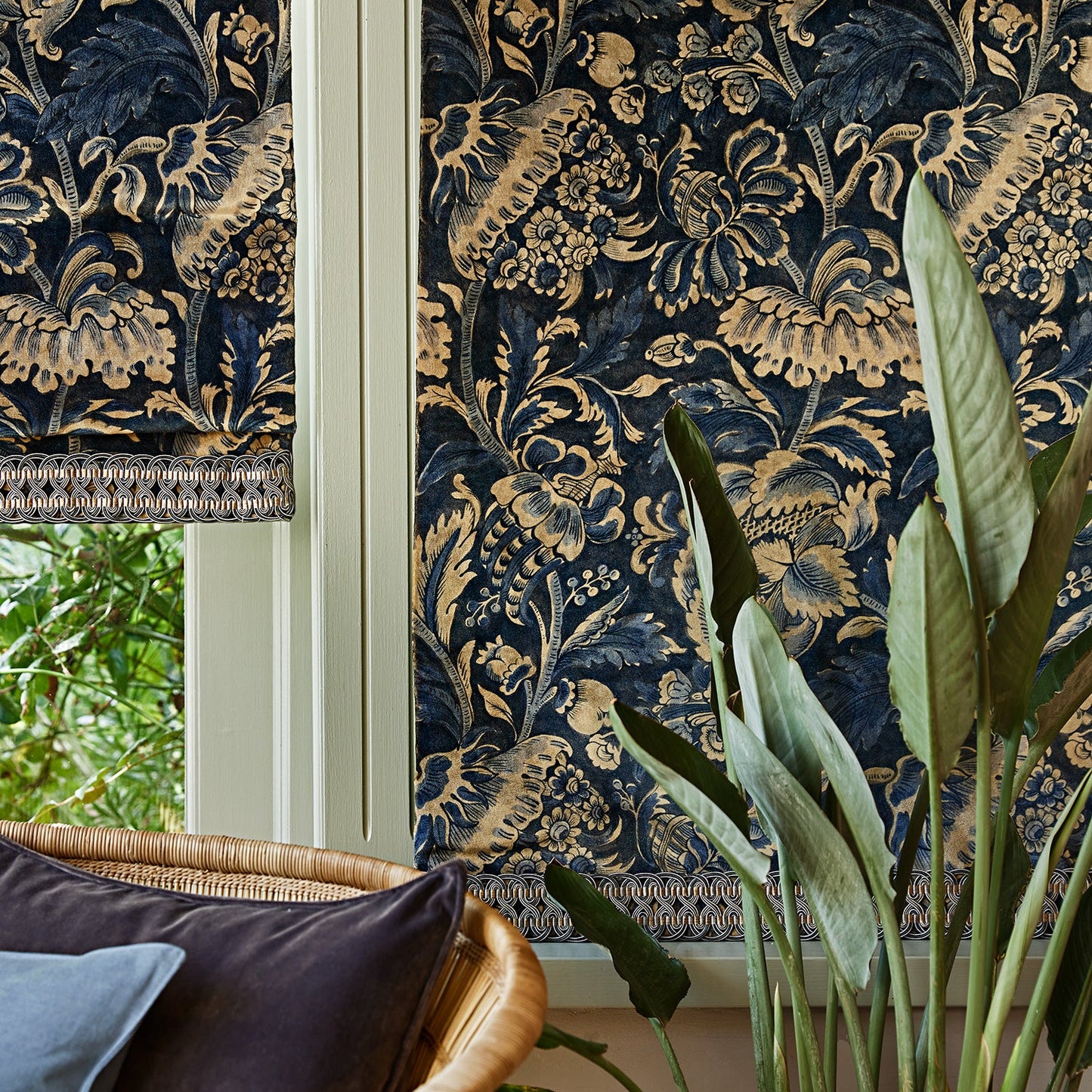 Linwood Tanglewood Indigo FR Made to Measure Curtains