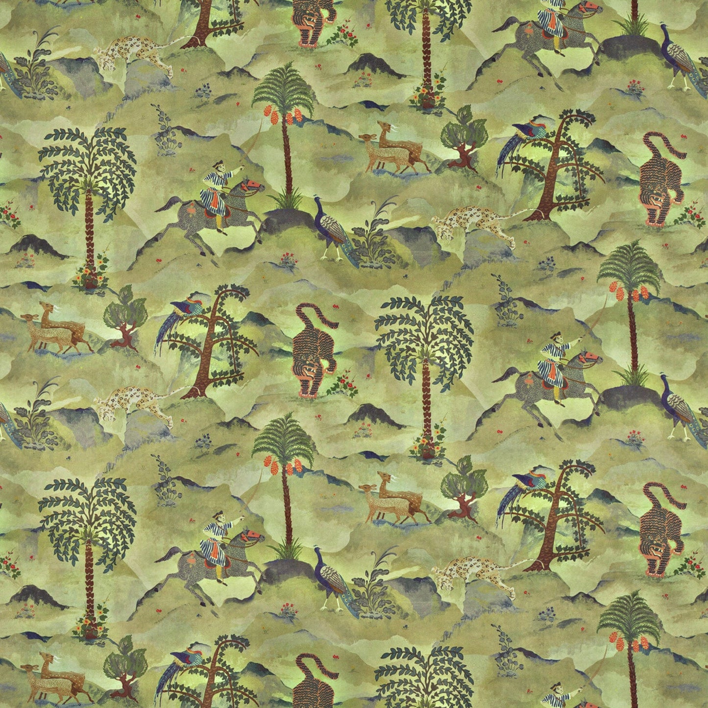 Linwood Aesop Green Made to Measure Curtains