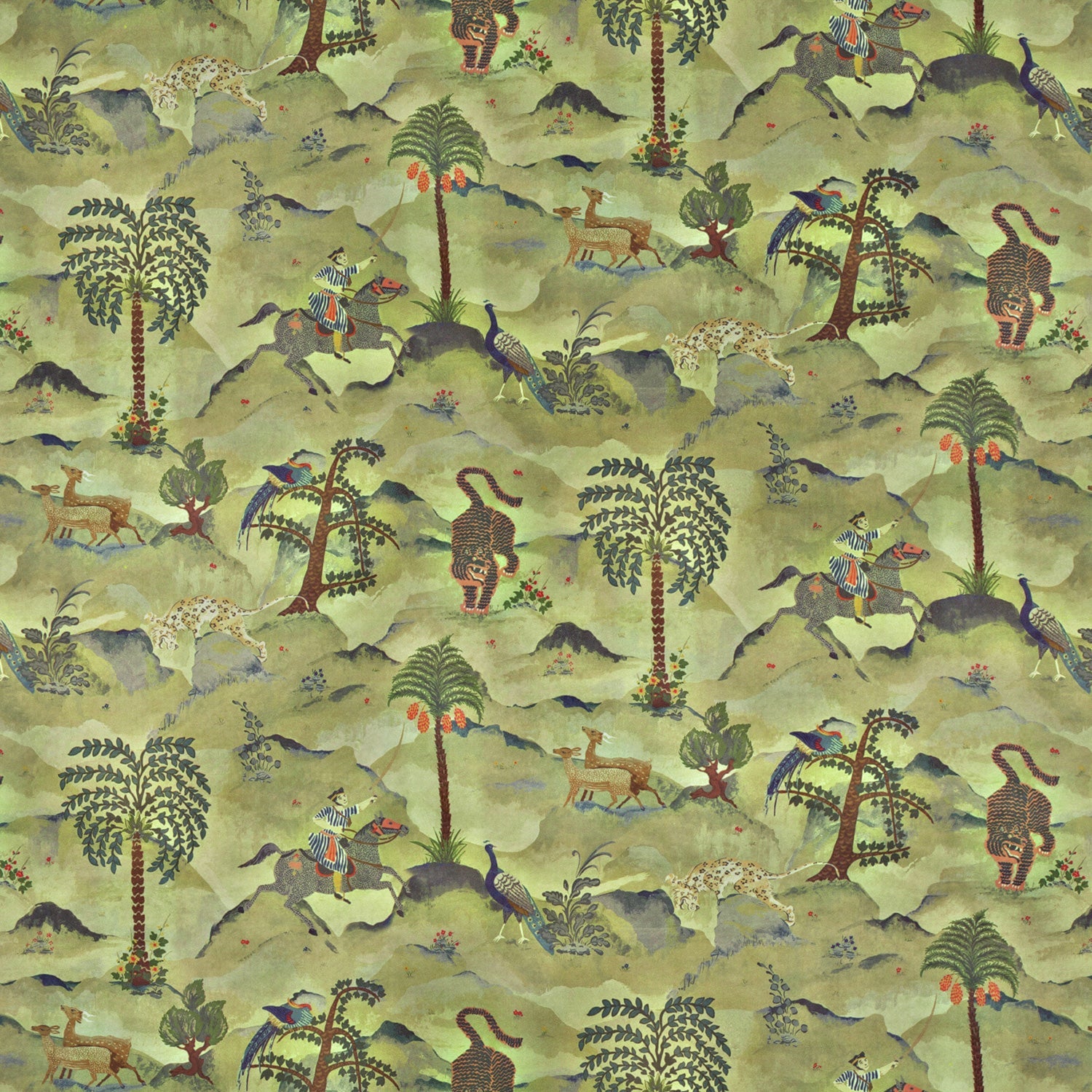 Linwood Aesop Green Made to Measure Curtains
