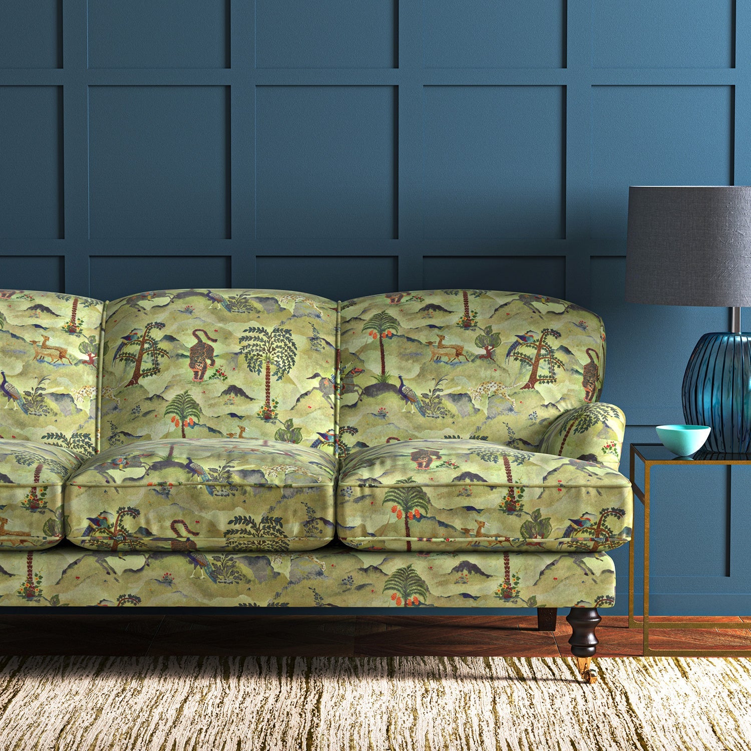 Linwood Aesop Green Made to Measure Curtains