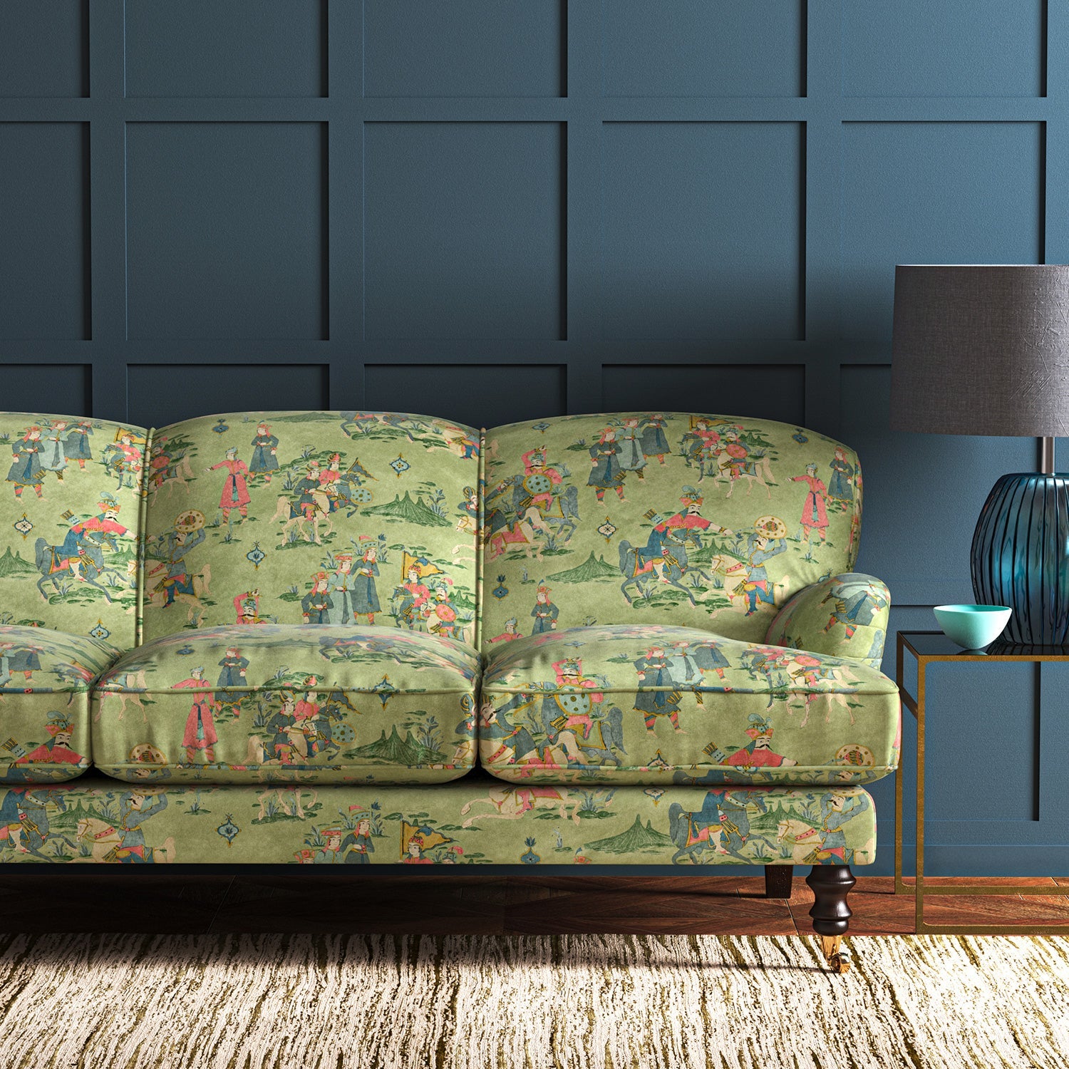 Linwood Issa Natural Green Made to Measure Curtains