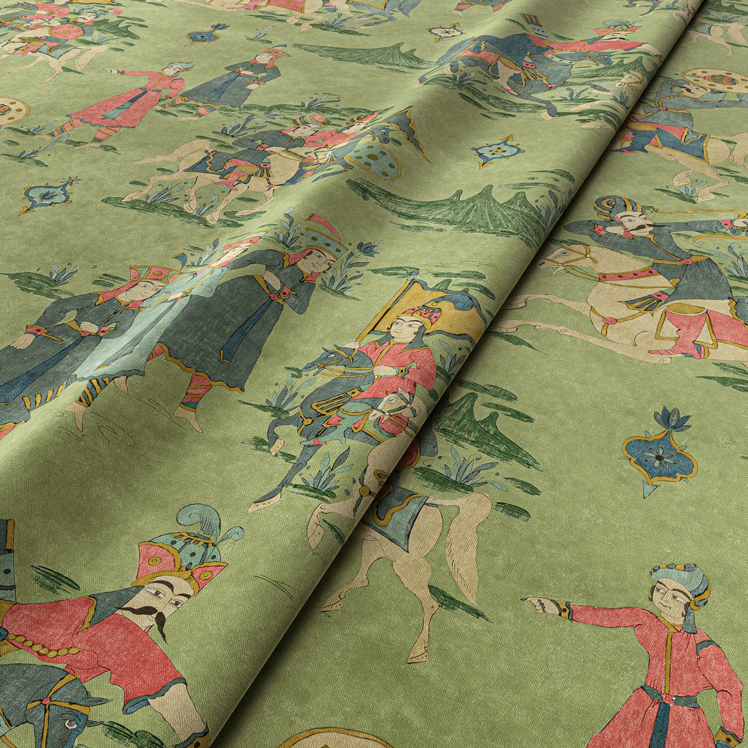 Linwood Issa Natural Green Made to Measure Curtains