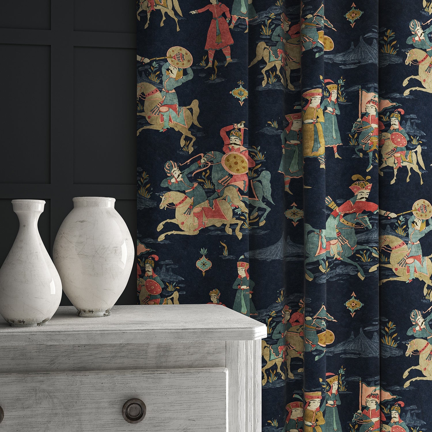Linwood Issa Indigo Made to Measure Curtains