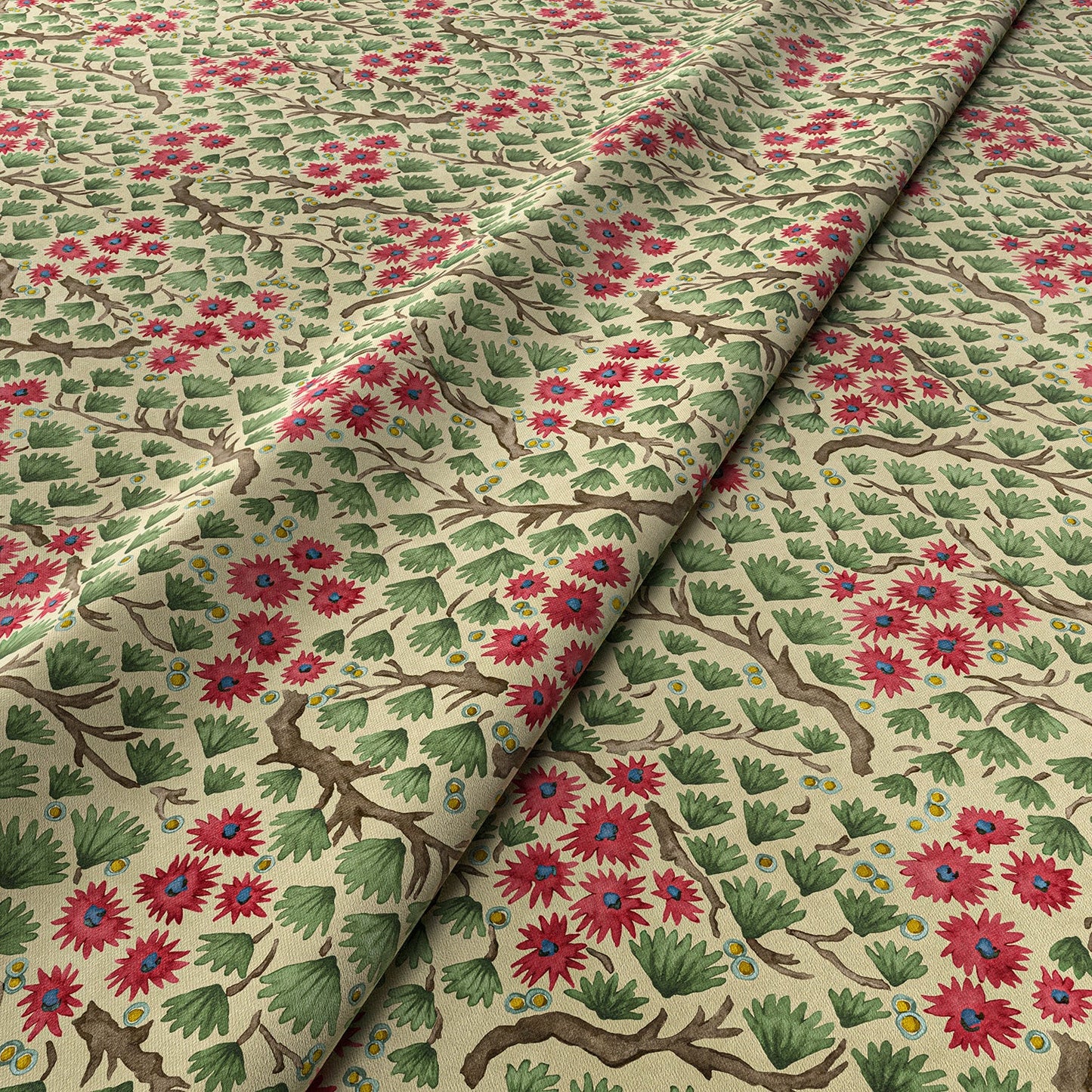 Linwood Miyagi Pink Green Made to Measure Curtains