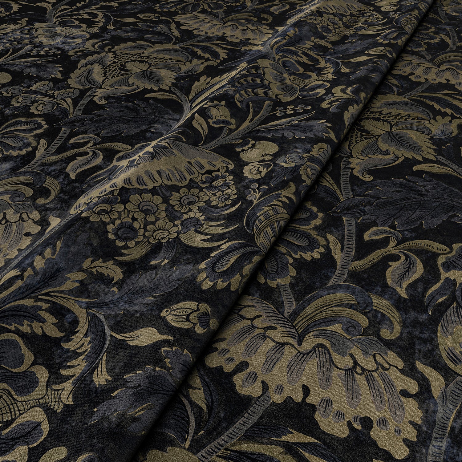 Linwood Tanglewood Indigo FR Made to Measure Curtains