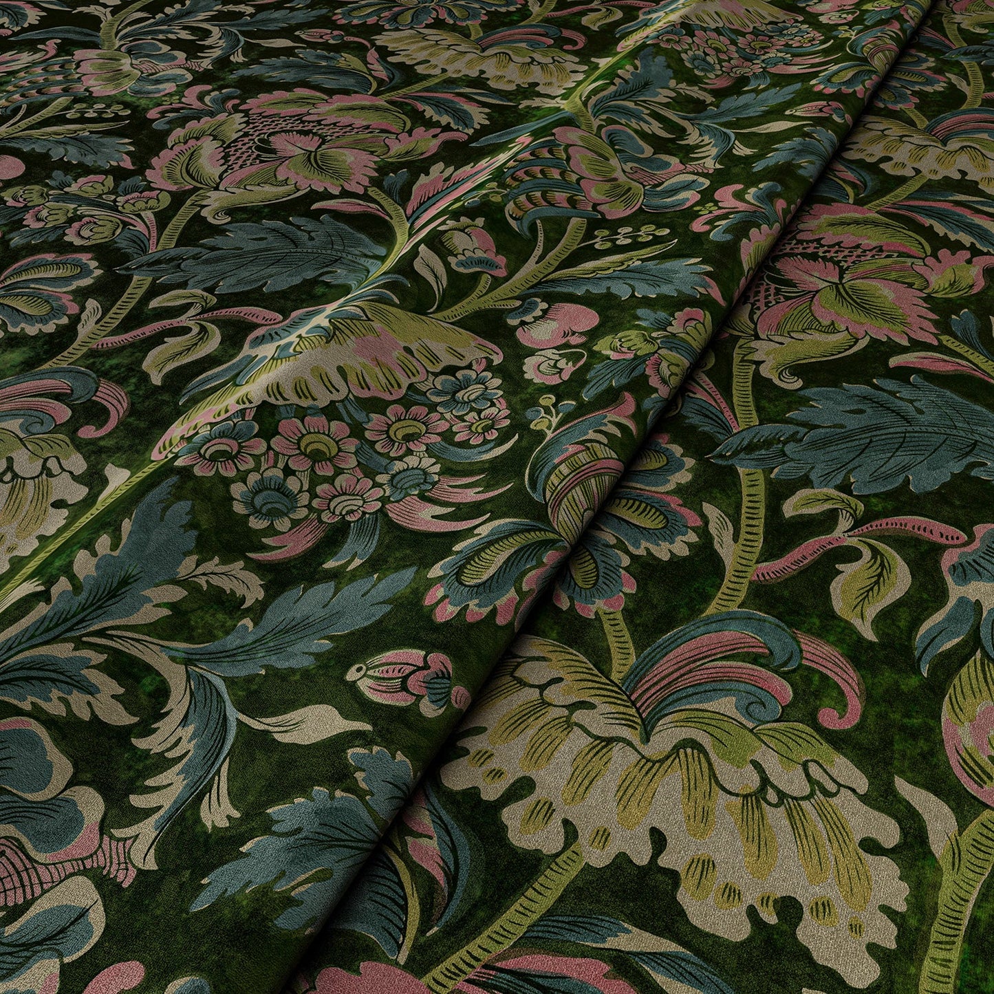 Linwood Tanglewood Emerald FR Made to Measure Curtains