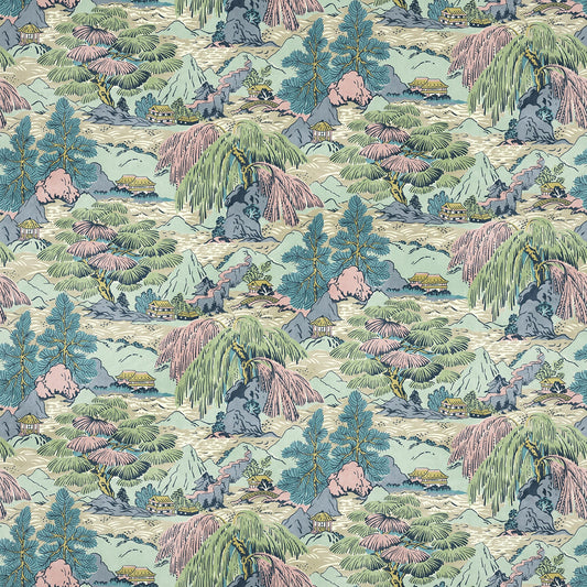 Linwood Yanagi Velvet Bright Pastel FR Made to Measure Curtains