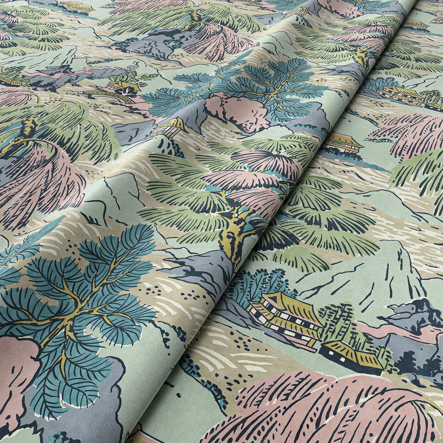 Linwood Yanagi Velvet Bright Pastel FR Made to Measure Curtains