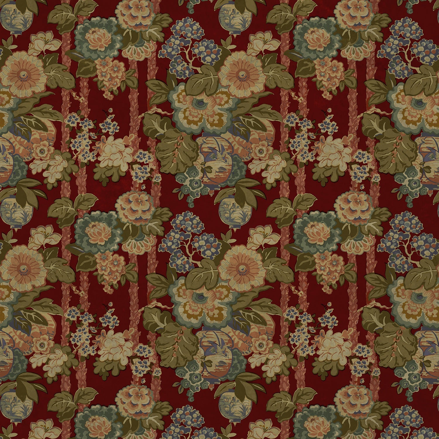 Linwood Louis Velvet Rich Red FR Made to Measure Curtains