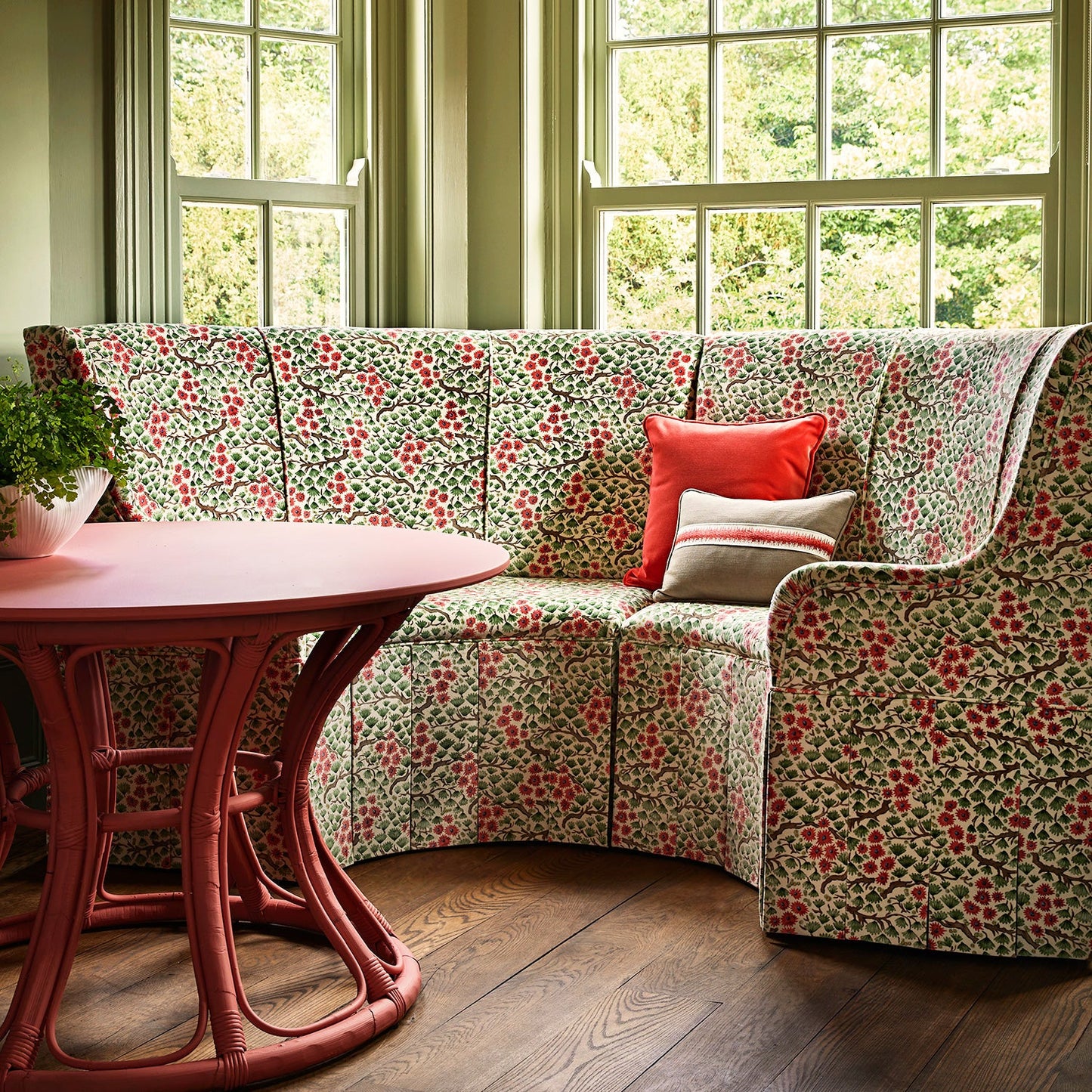 Linwood Miyagi Pink Green Made to Measure Curtains