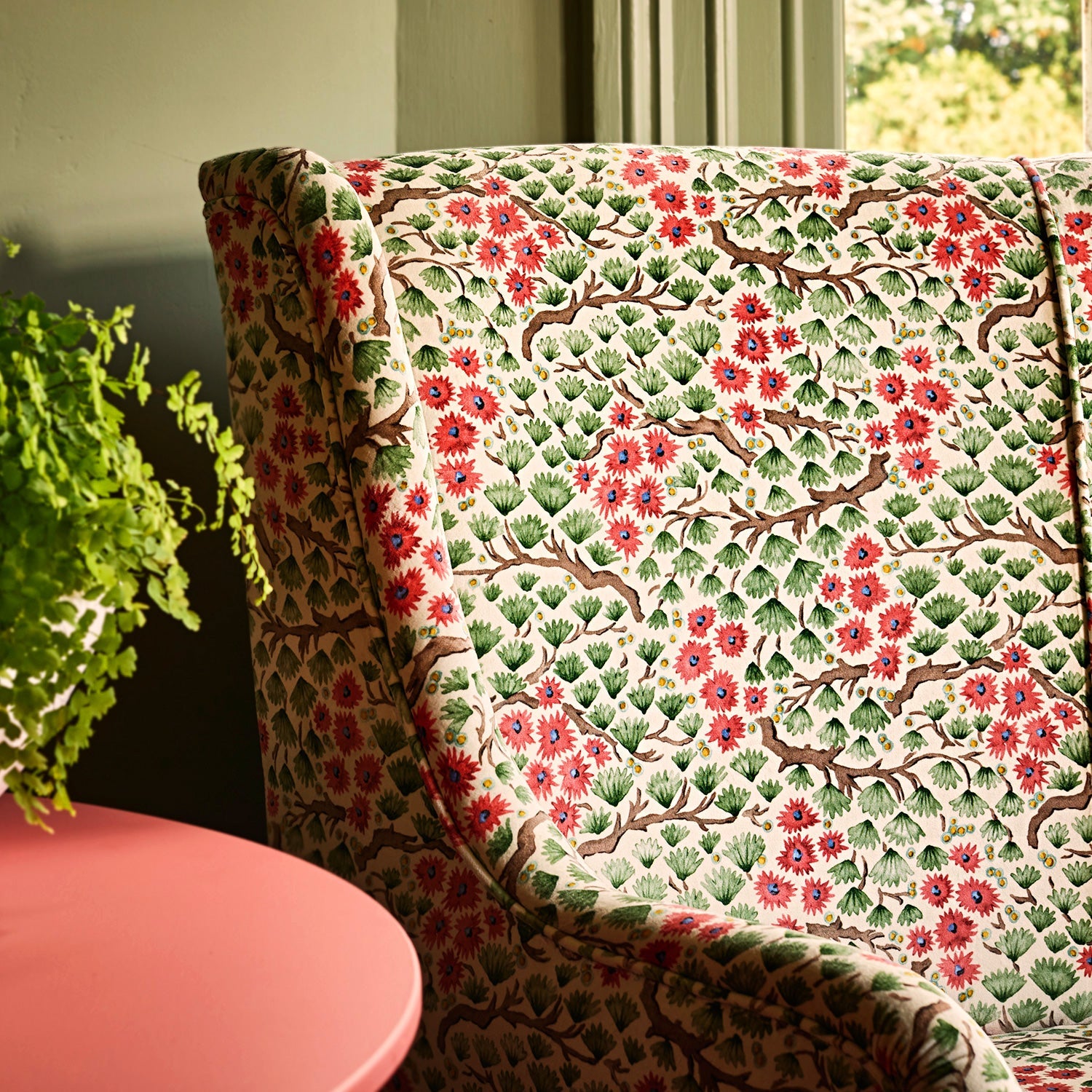 Linwood Miyagi Pink Green Made to Measure Curtains