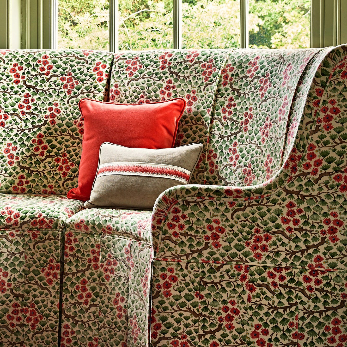 Linwood Miyagi Pink Green Made to Measure Curtains