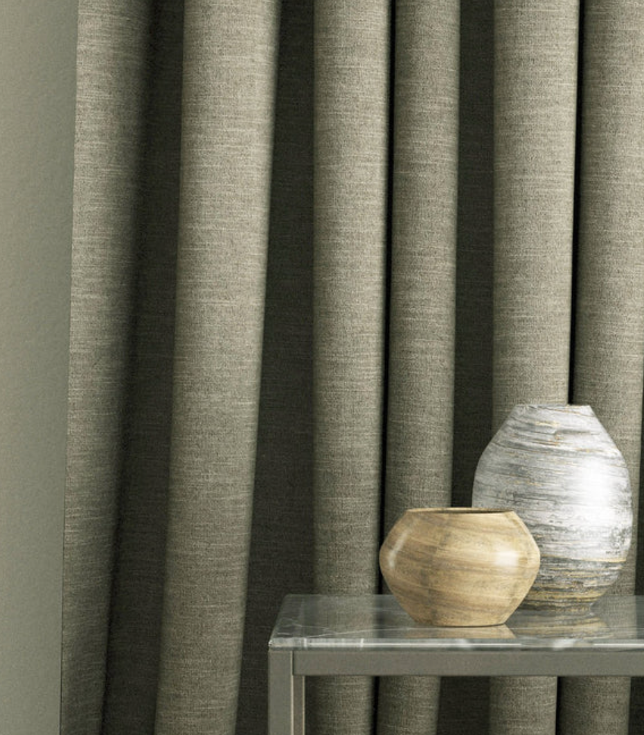 Ash - Luna by Linwood - Fabric, Curtains, Roman Blinds drape